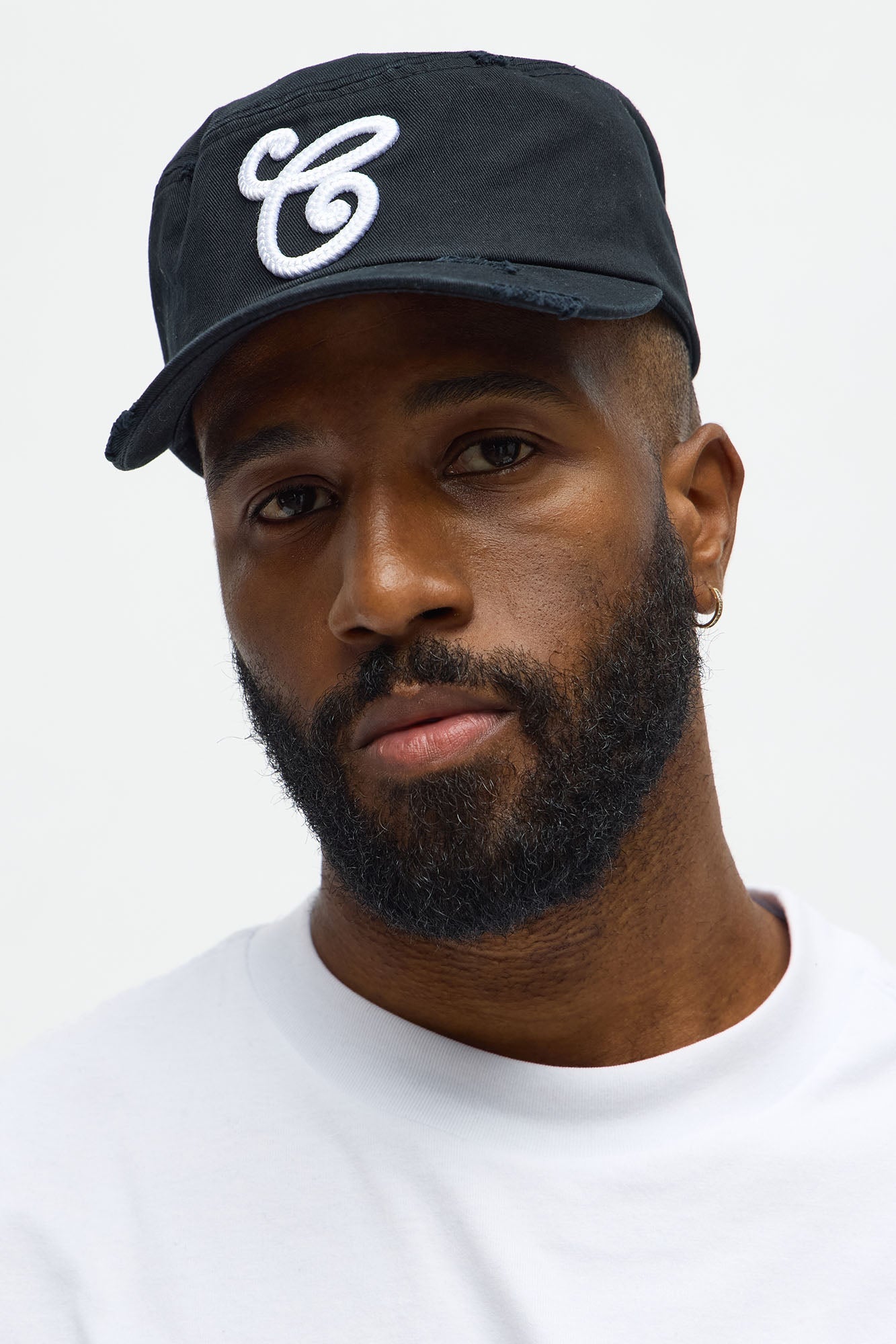 Monogram Denim Painters Snapback Hat - Black