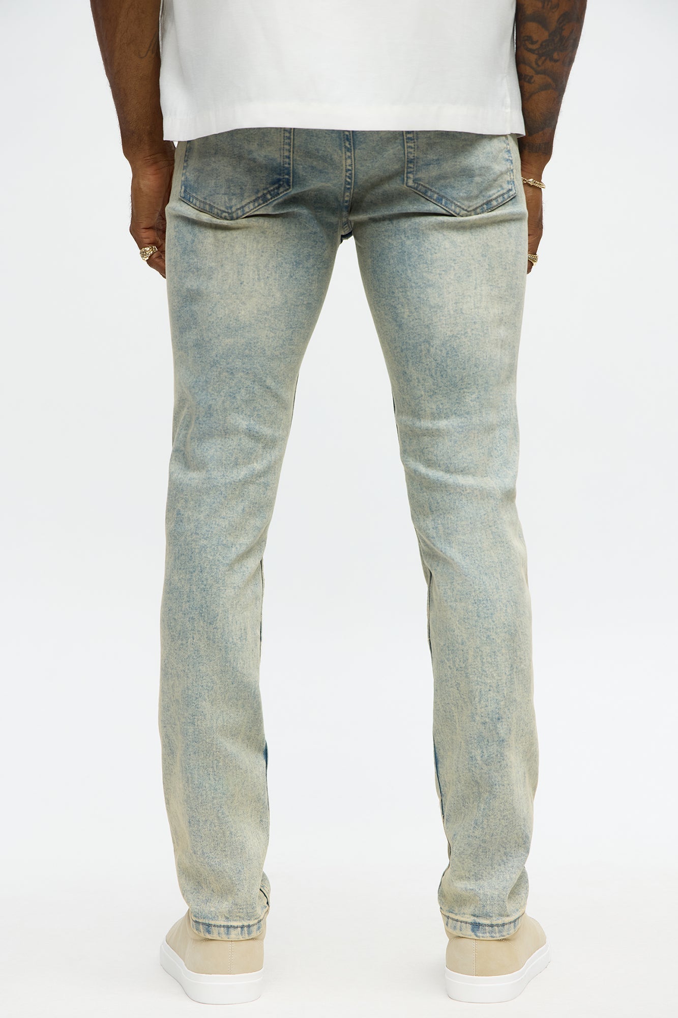 Keep That Energy Distressed Skinny Jeans - Vintage Wash