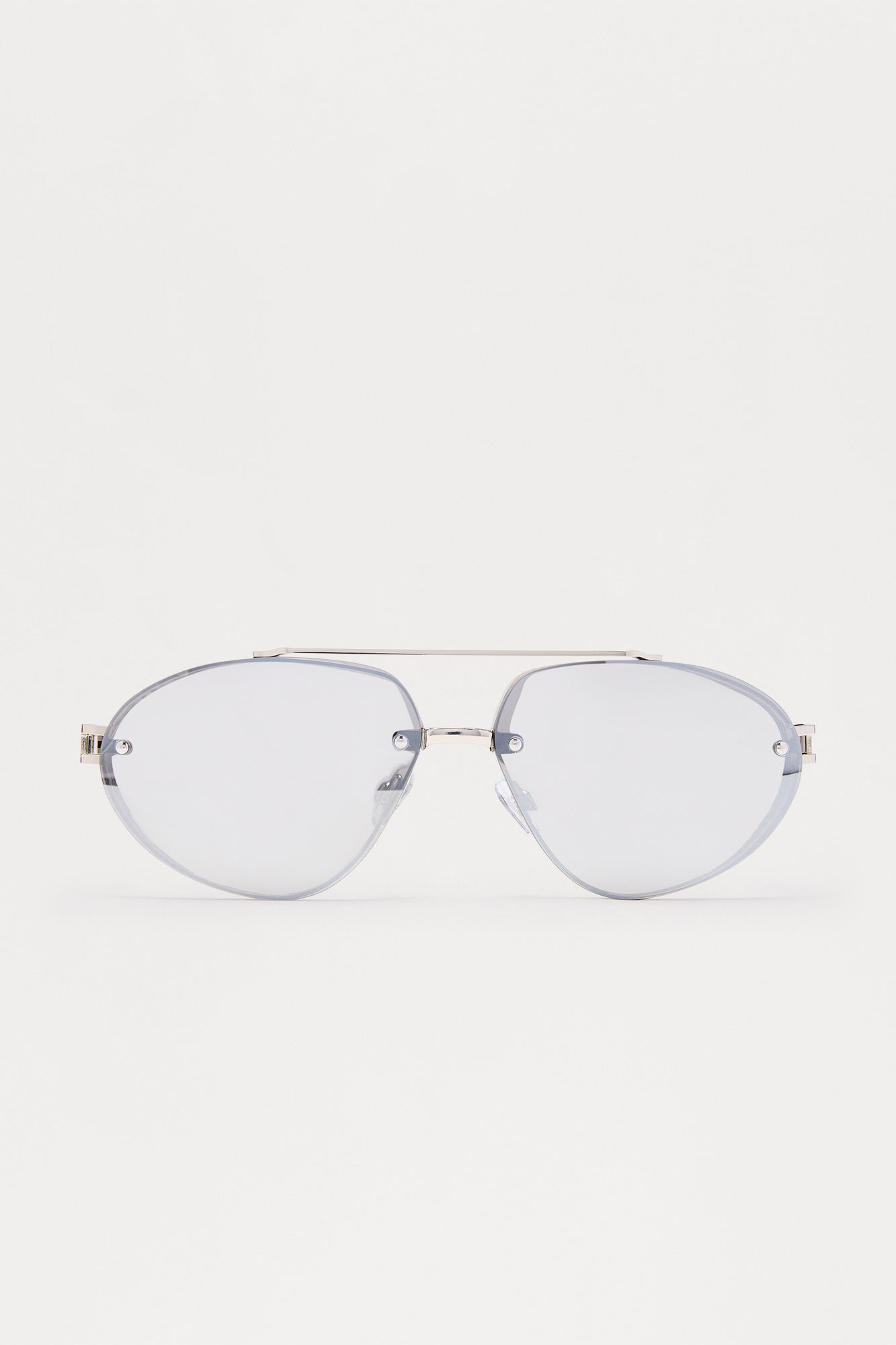 Tough Aviator Metal Frame Sunglasses - Black/Silver