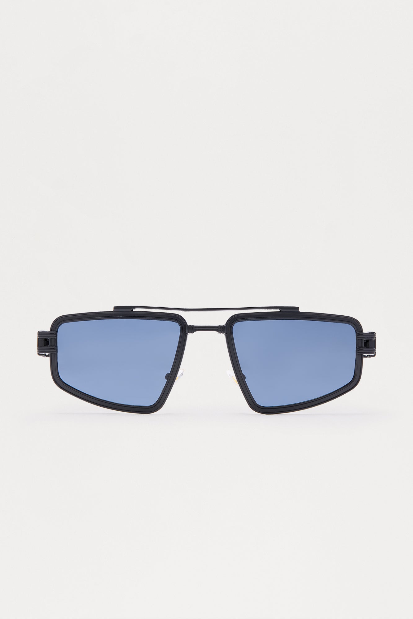 Engineered Aviator Metal Frame Sunglasses - Black