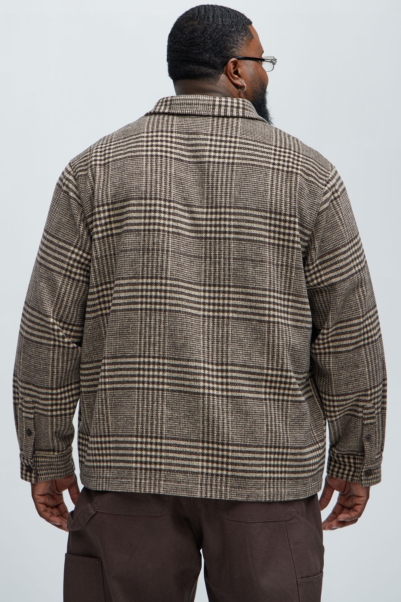 Be Forever Plaid Button Up Shirt - Brown/combo