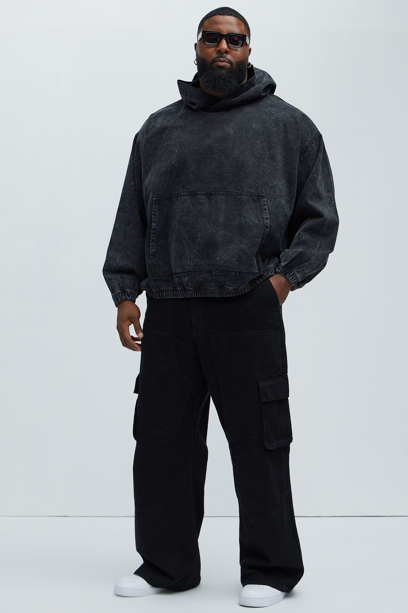 Clover Denim Pullover Jacket - Black