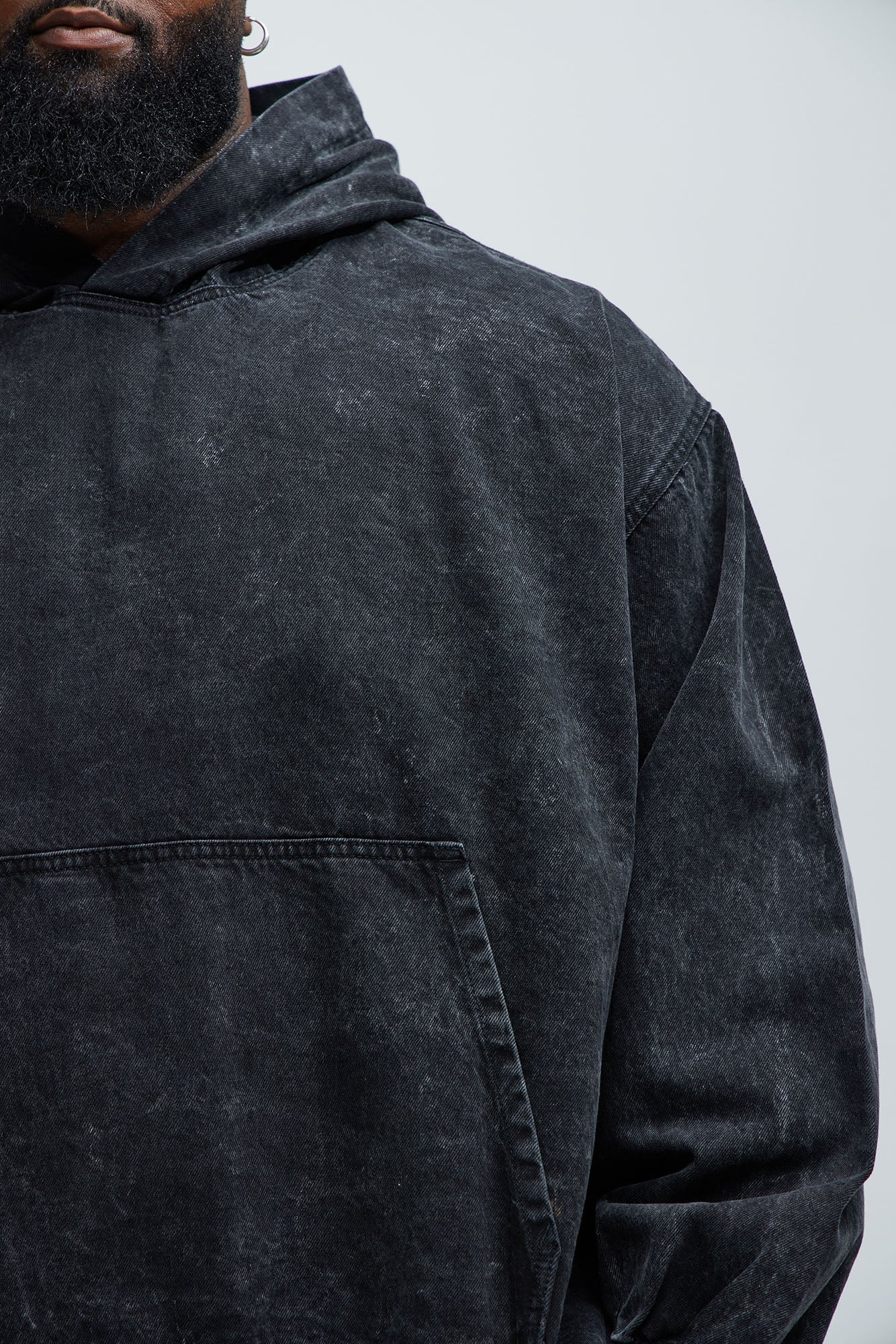 Clover Denim Pullover Jacket - Black