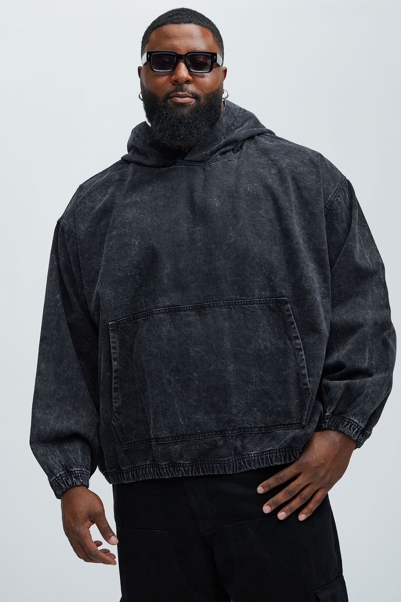 Clover Denim Pullover Jacket - Black