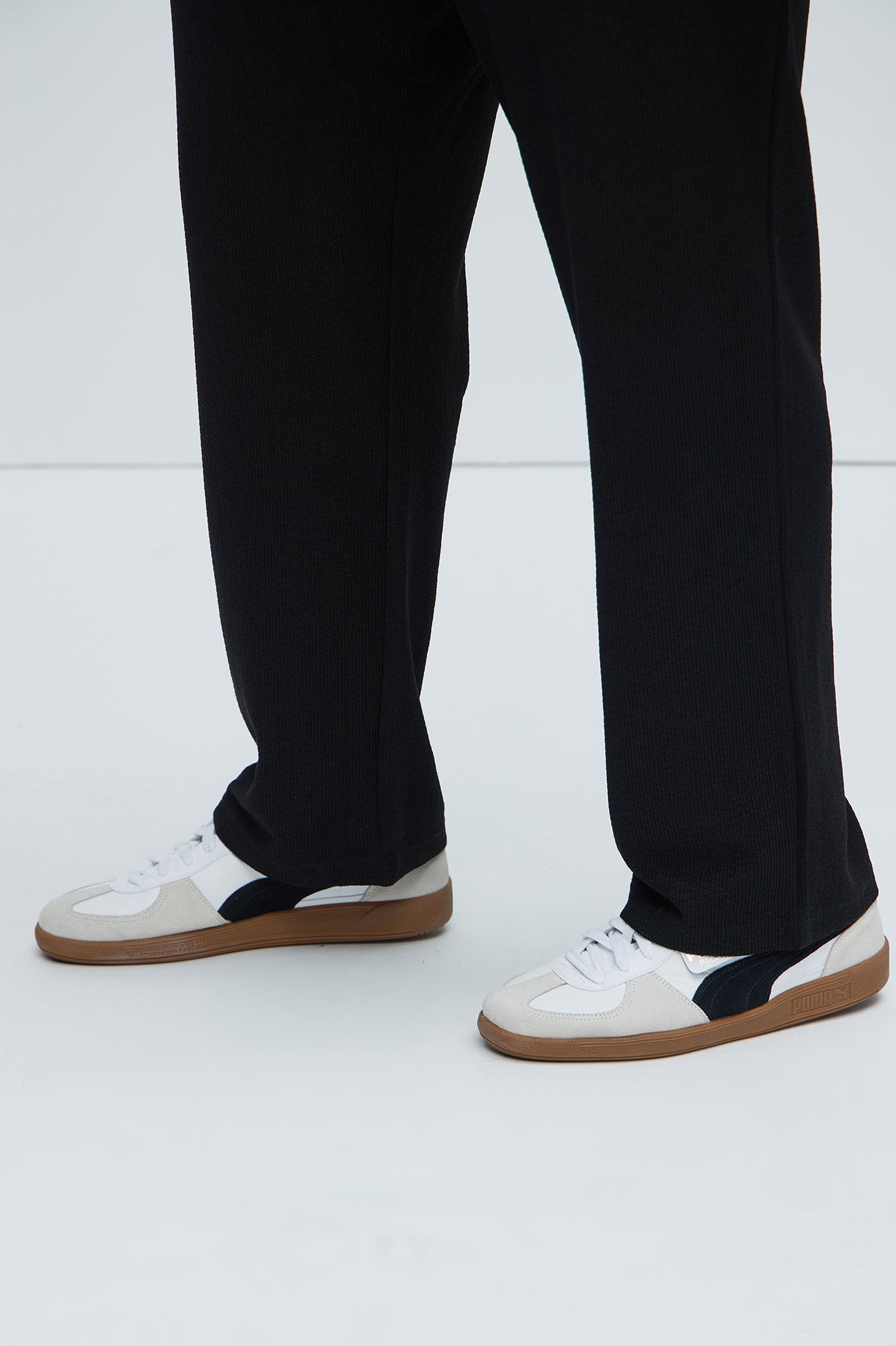 Capstan Straight Textured Pants - Black