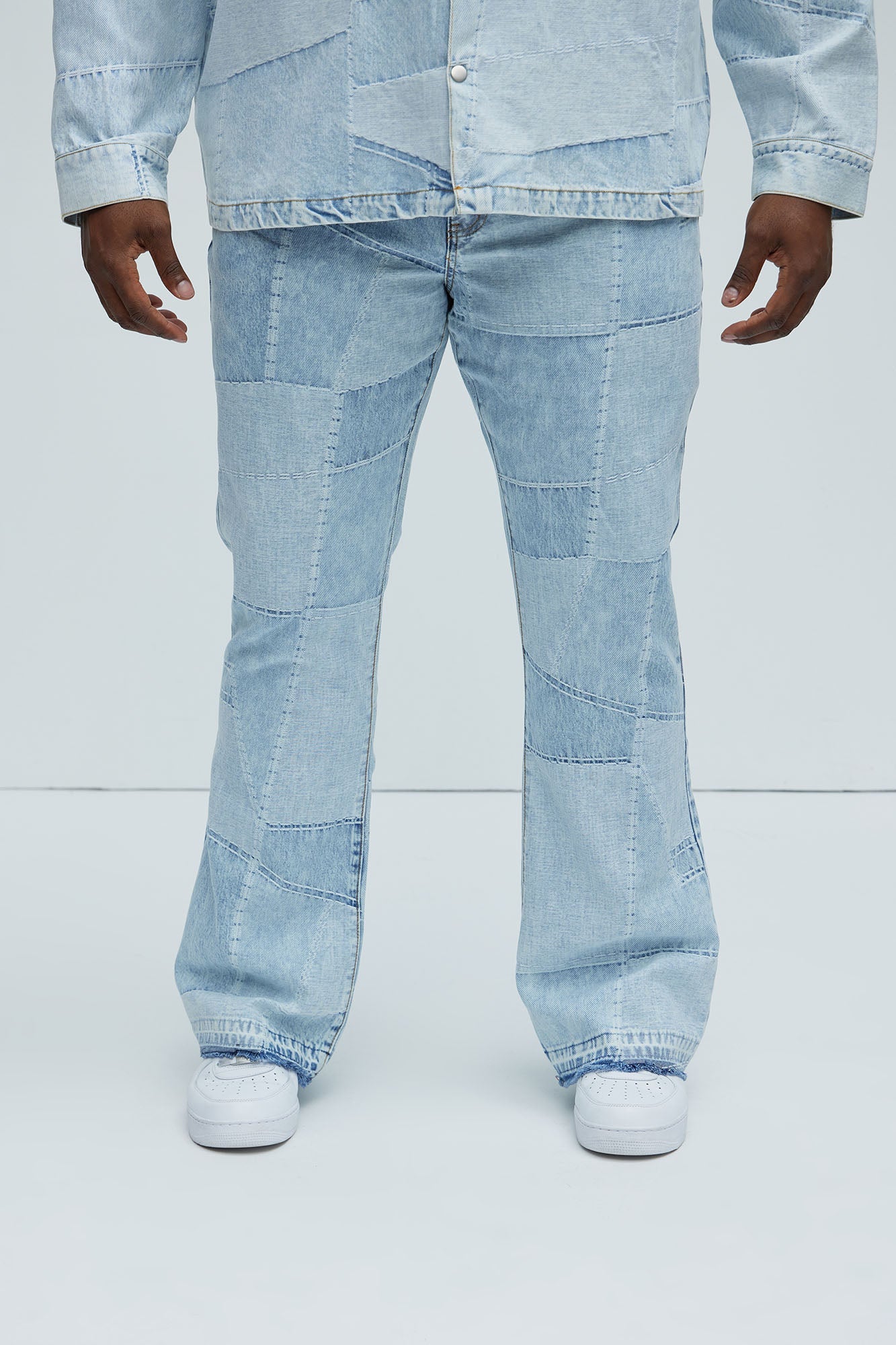 Verdugo Stacked Slim Flare Jeans - Light Blue Wash