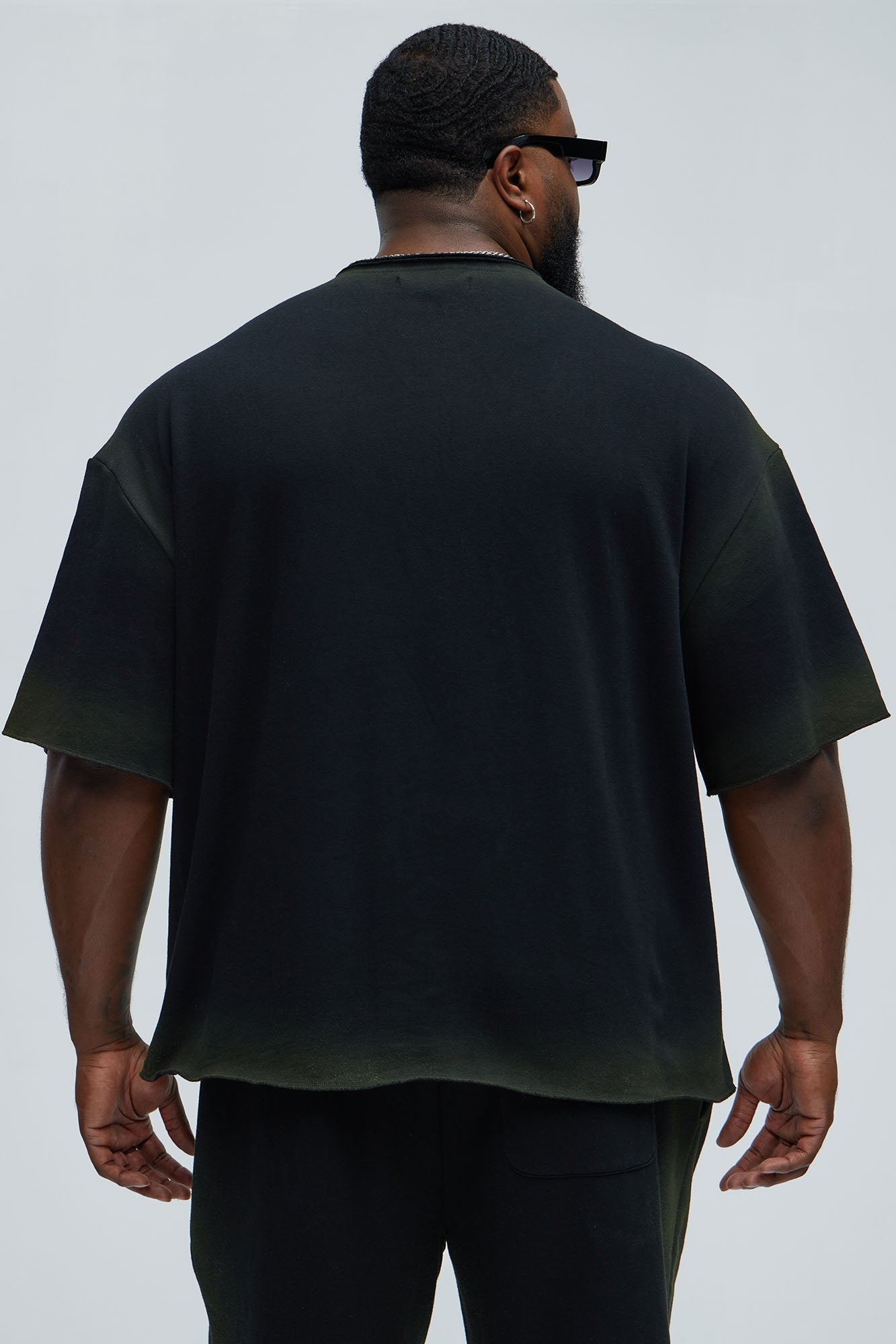 Tyson Blurred Lines Relaxed Fleece Tee - Black