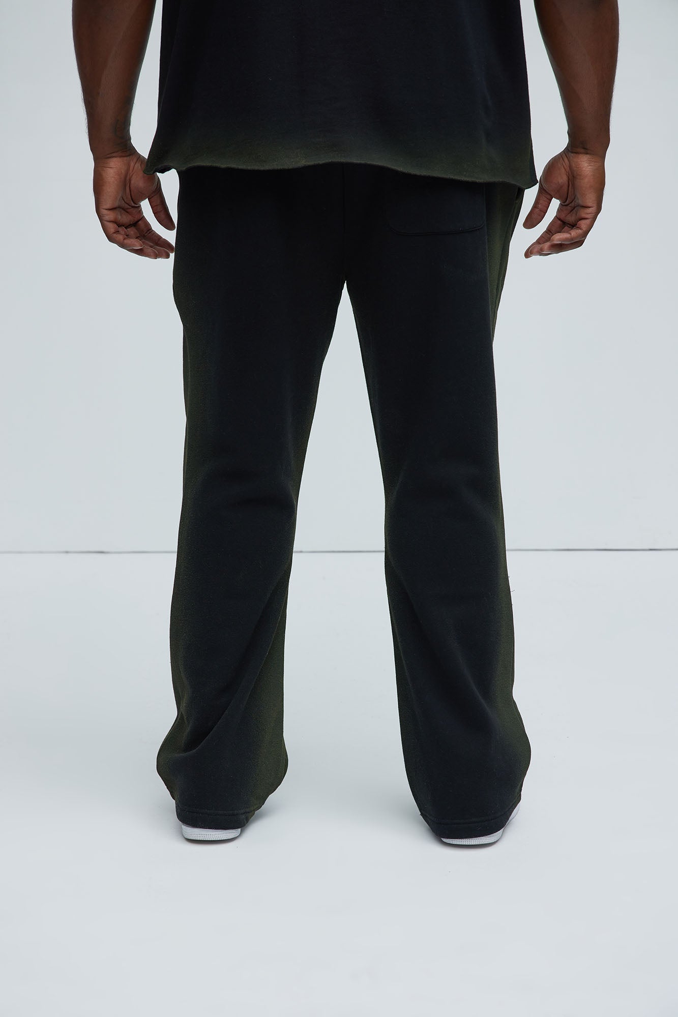 Tyson Blurred Lines Skinny Flare Sweatpants - Black