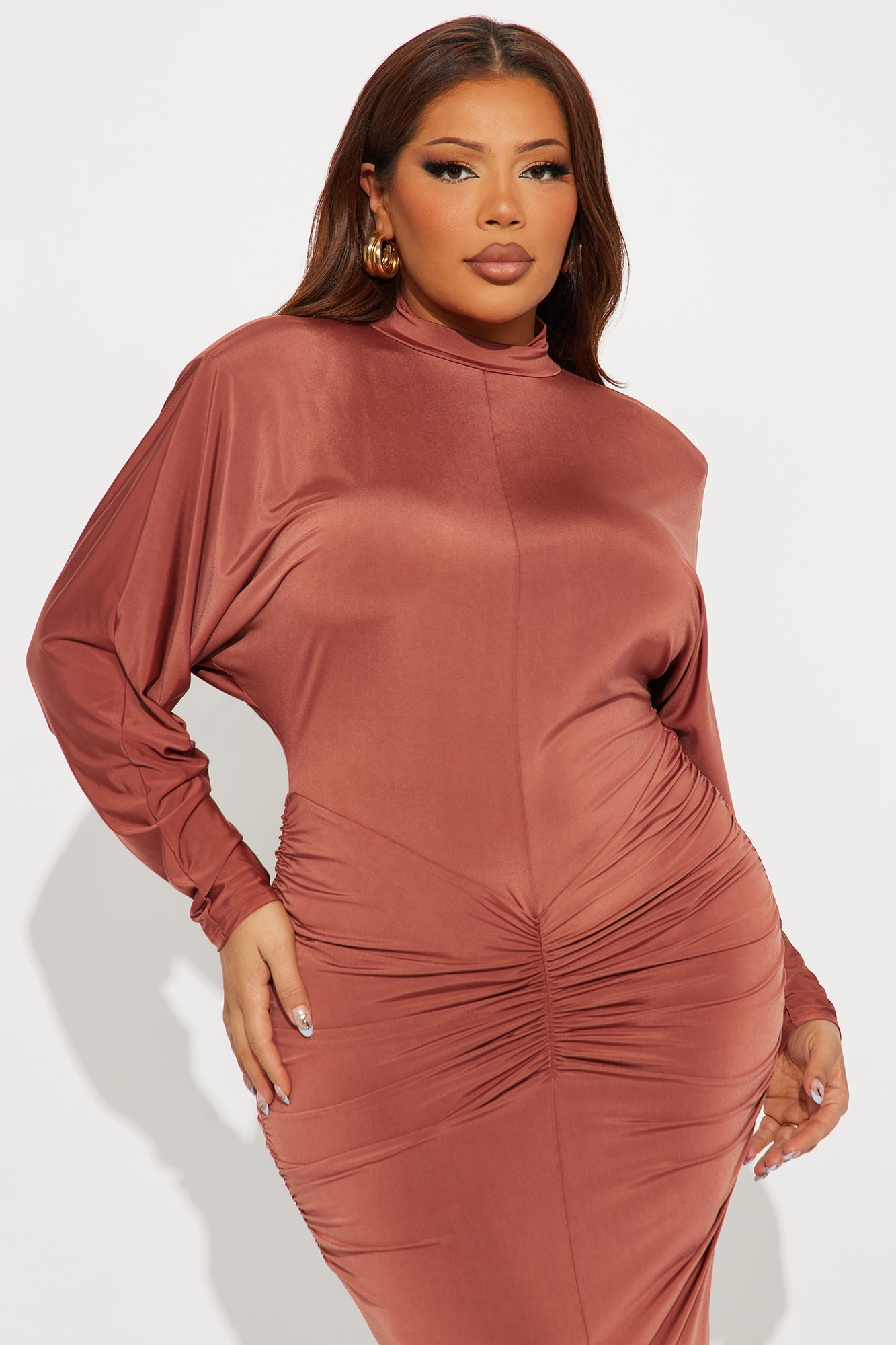 Illegal Love Backless Maxi Dress - Rust