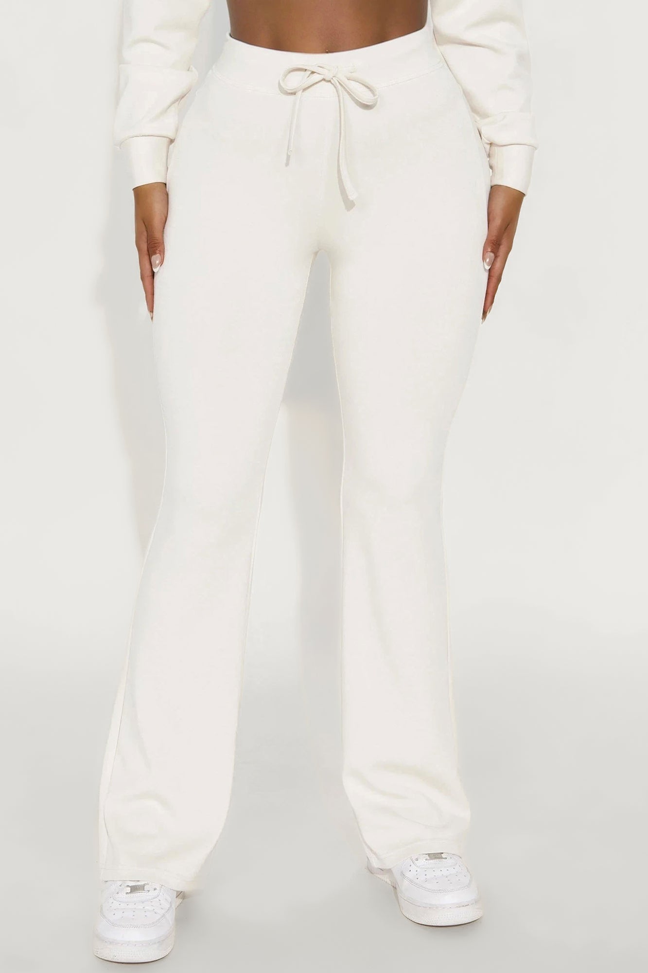 Sabrina Ultra Soft Flare Sweatpant - Cream
