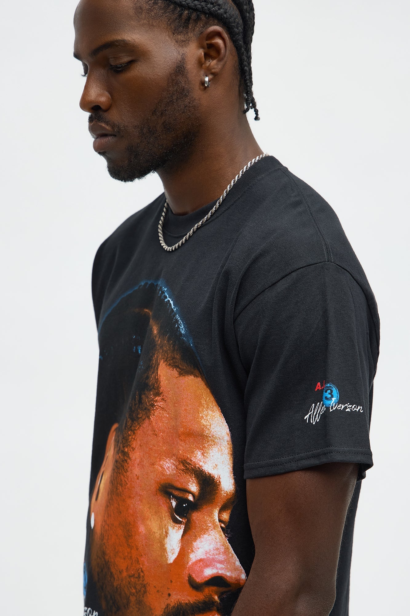 Allen Iverson A.I. Oversized Short Sleeve Tee - Black