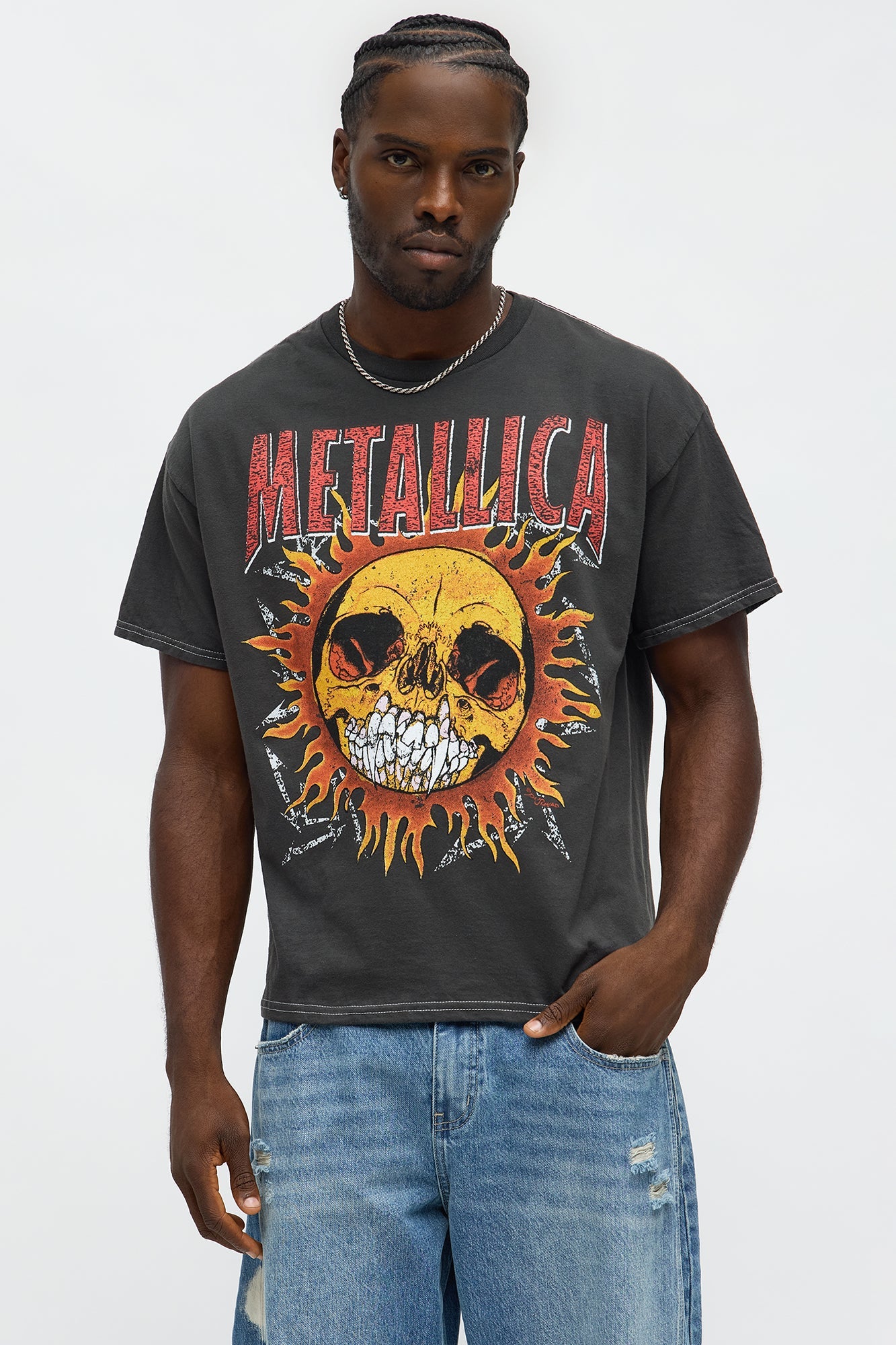 Metallica Summer Shirt 94 Boxy Short Sleeve Tee - Black Wash