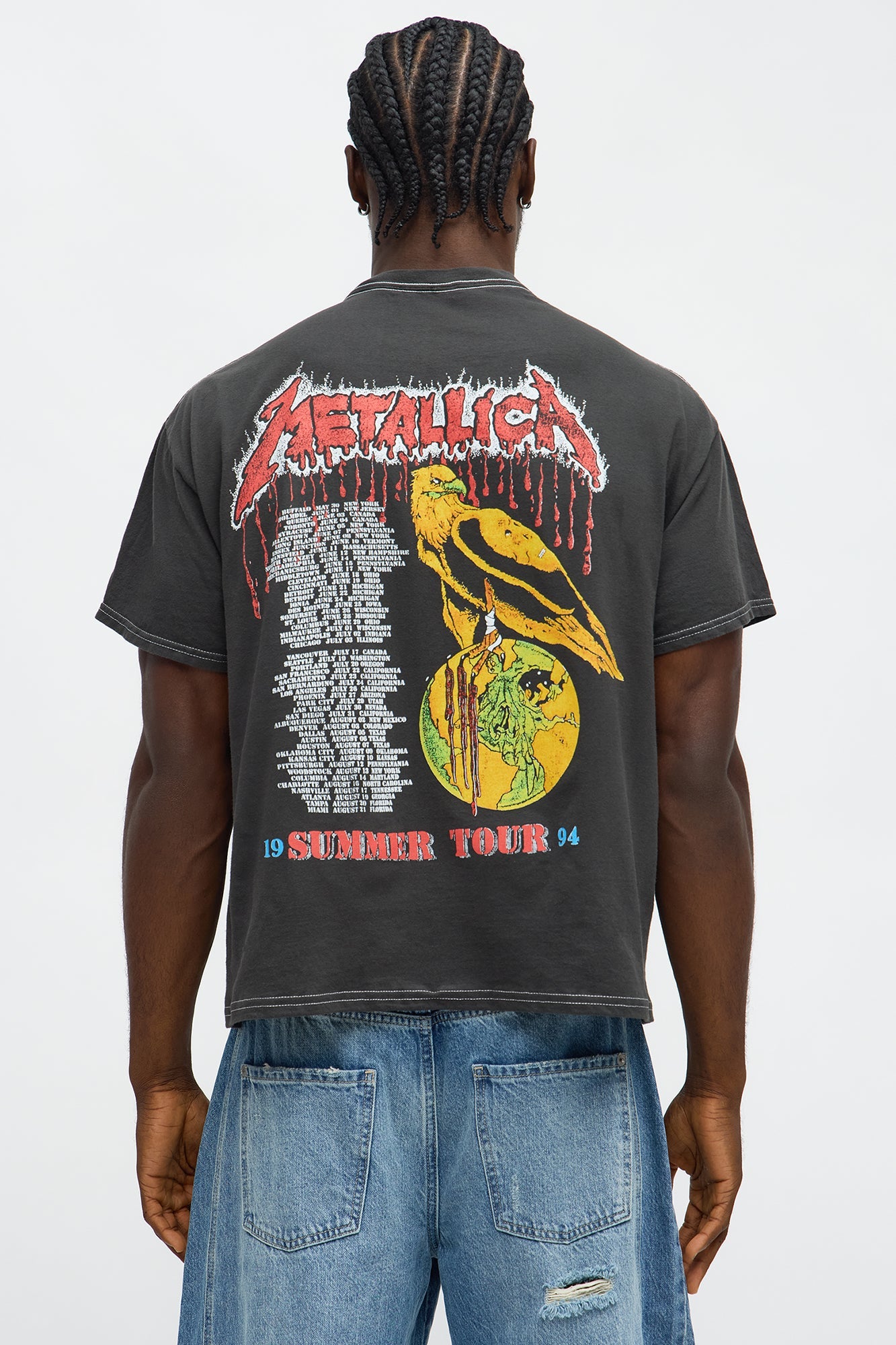 Metallica Summer Shirt 94 Boxy Short Sleeve Tee - Black Wash