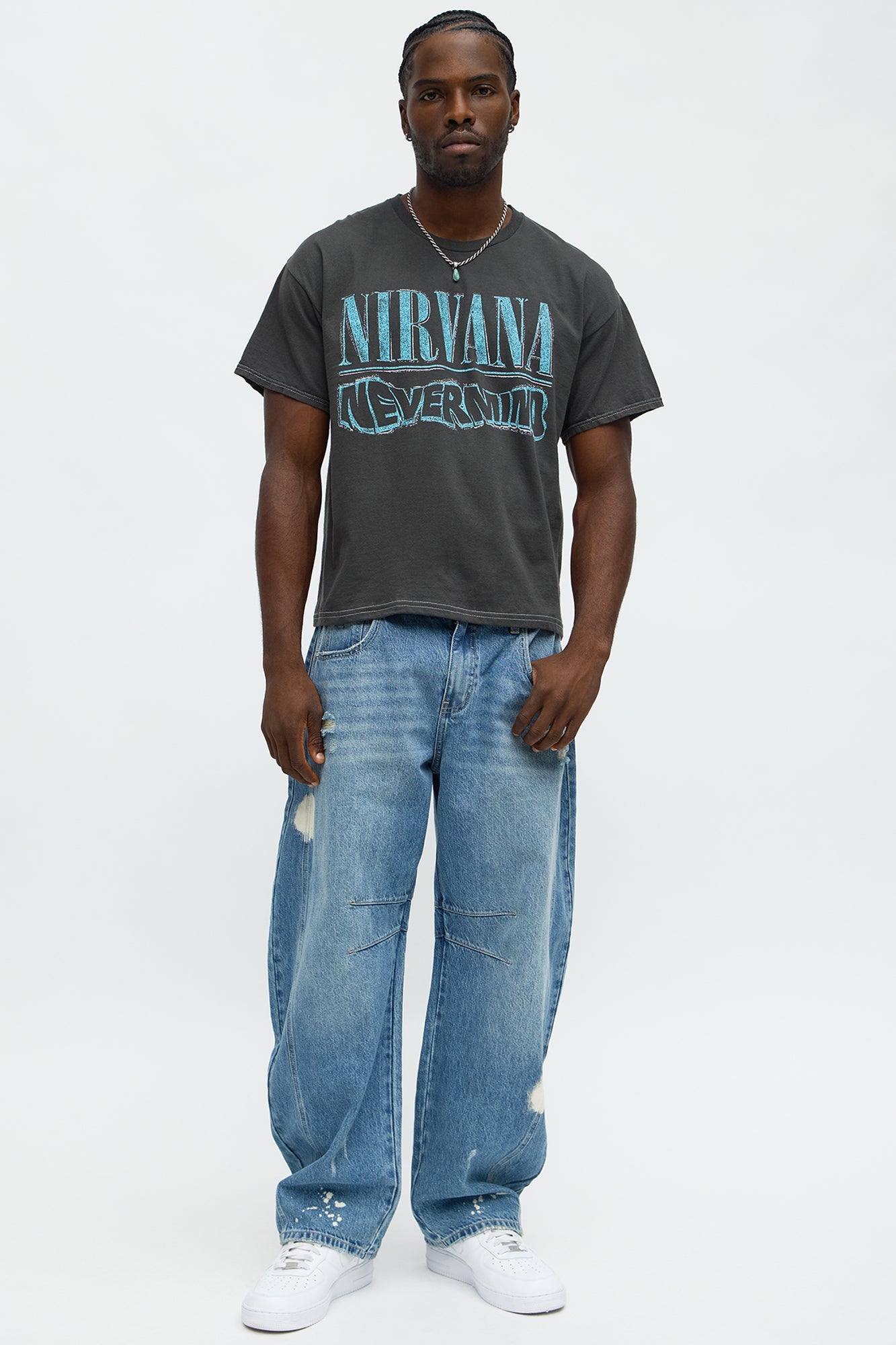 Nirvana NVM Boxy Short Sleeve Tee - Black Wash
