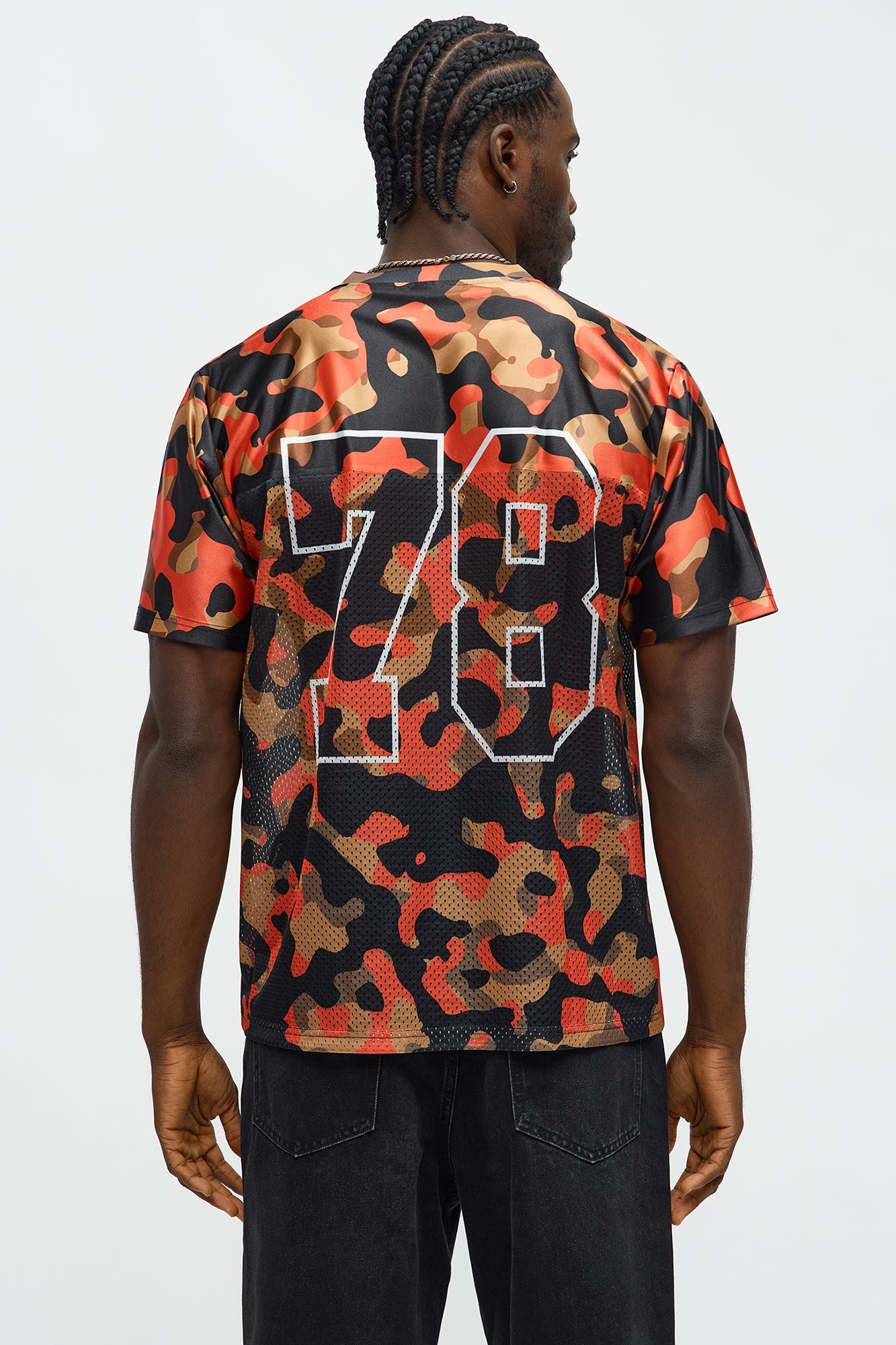 Camaro Combat Print Mesh Jersey - Orange/combo