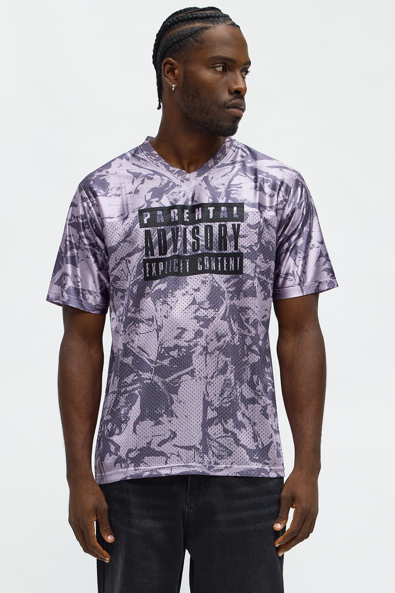 Parental Advisory Tree Camo Mesh Jersey - Grey