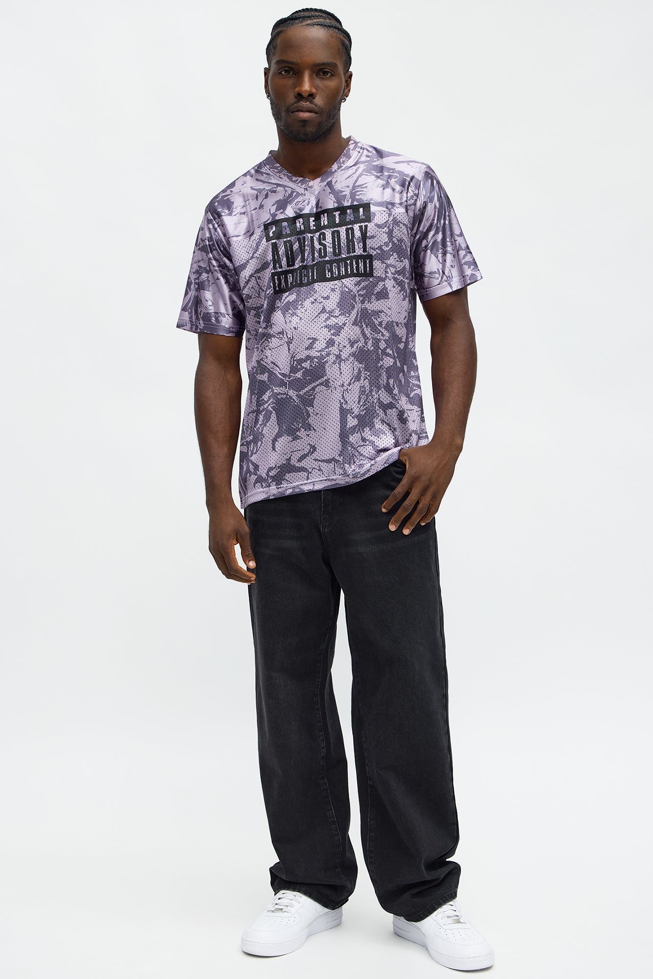 Parental Advisory Tree Camo Mesh Jersey - Grey