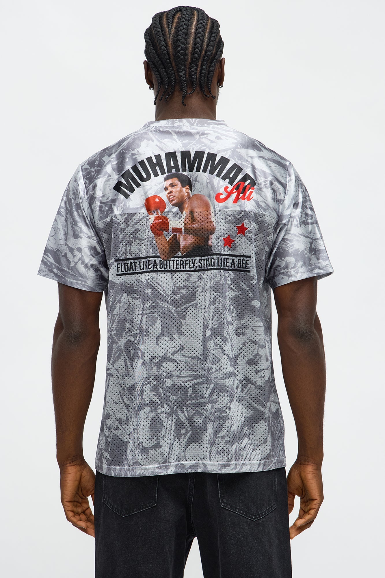 Muhammad Ali Camo Mesh Jersey - Grey