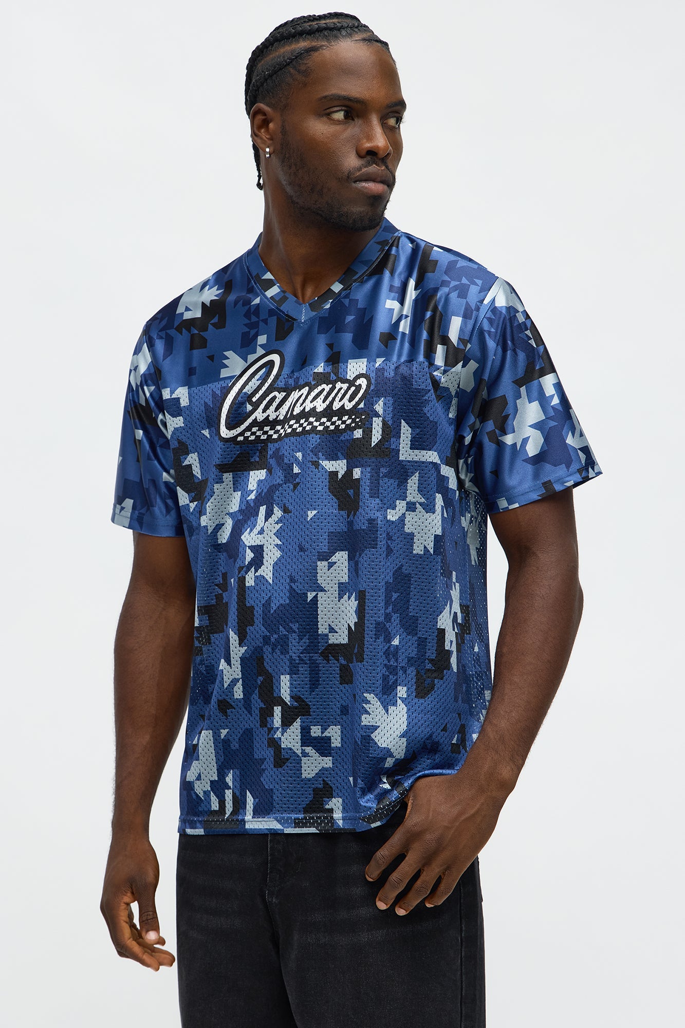 Camaro Combat Print Mesh Jersey - Blue/combo