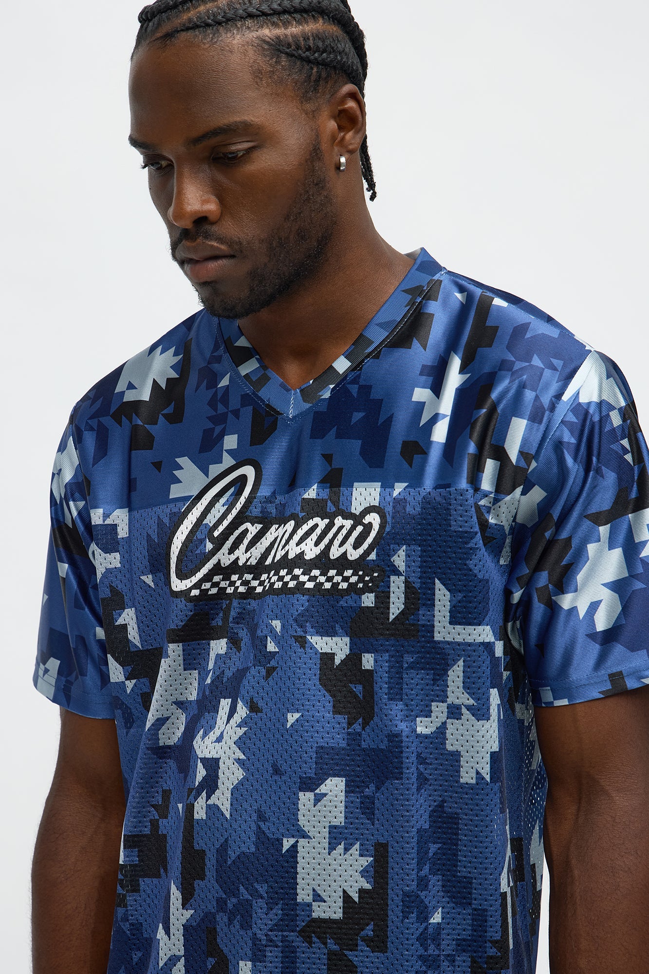 Camaro Combat Print Mesh Jersey - Blue/combo