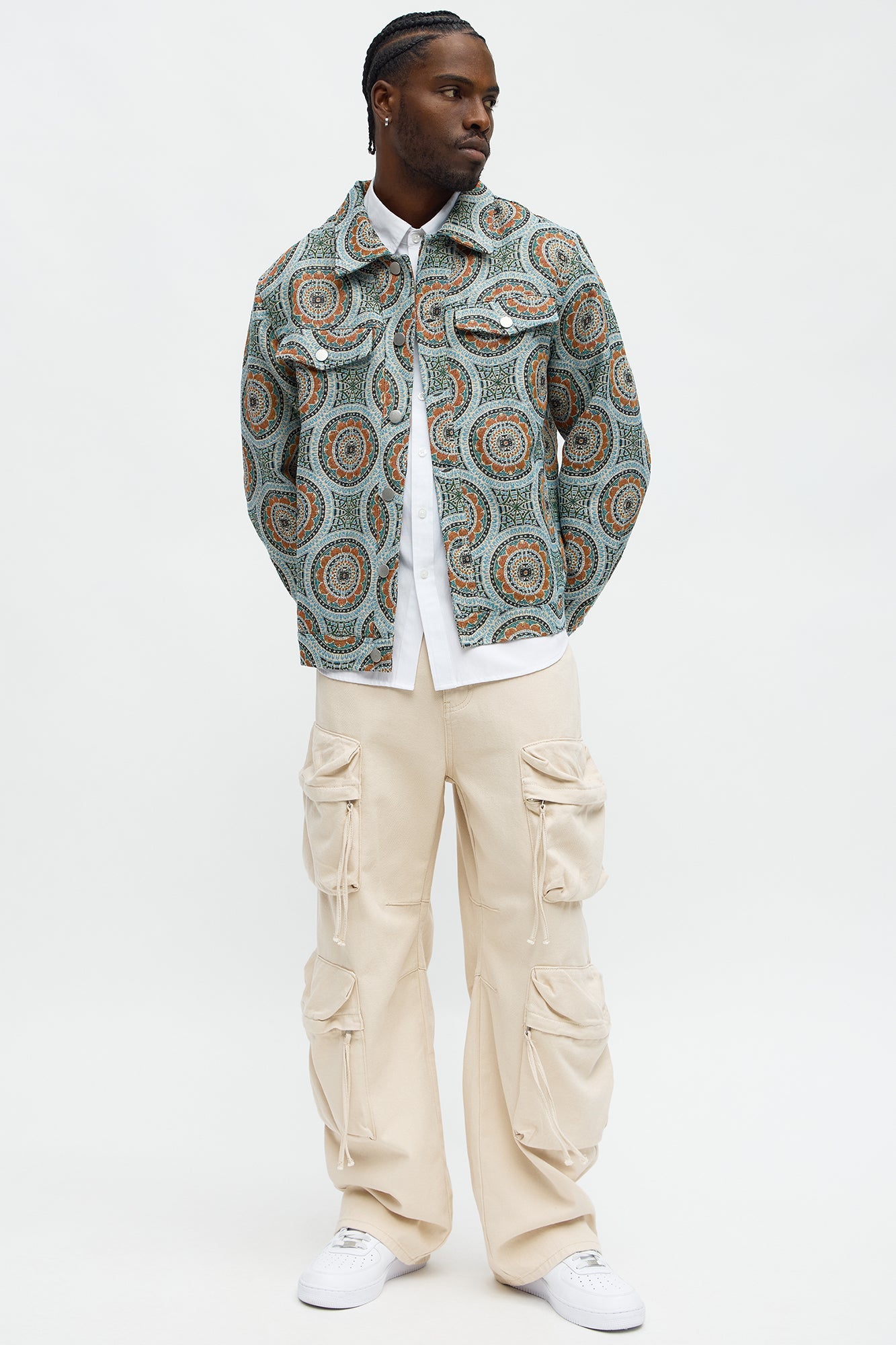 Floral Trip Tapestry Trucker Jacket - Multi Color