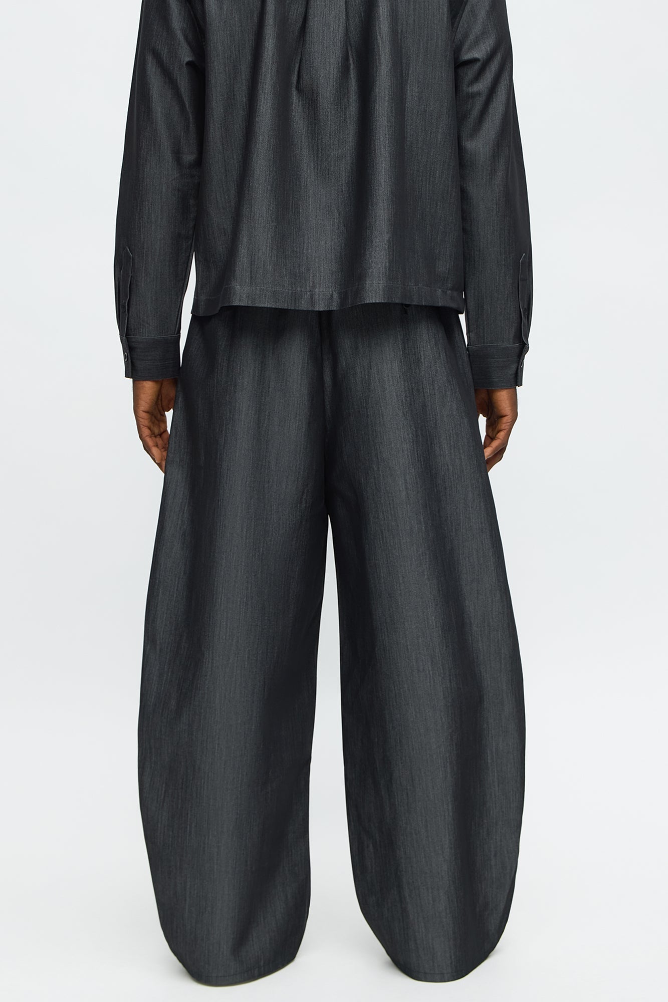 Barrel Bold Flow Trousers - Charcoal