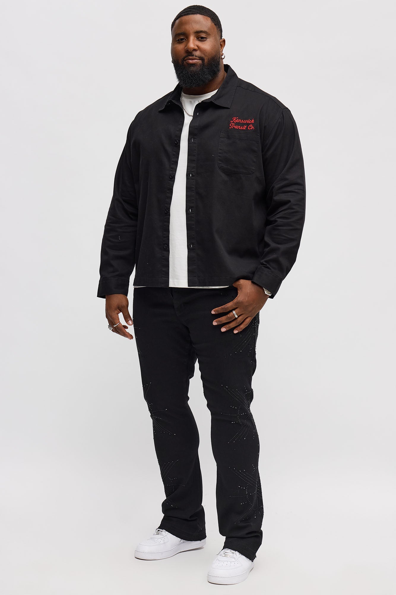 Kenswik Short Sleeve Button Up Shirt - Black