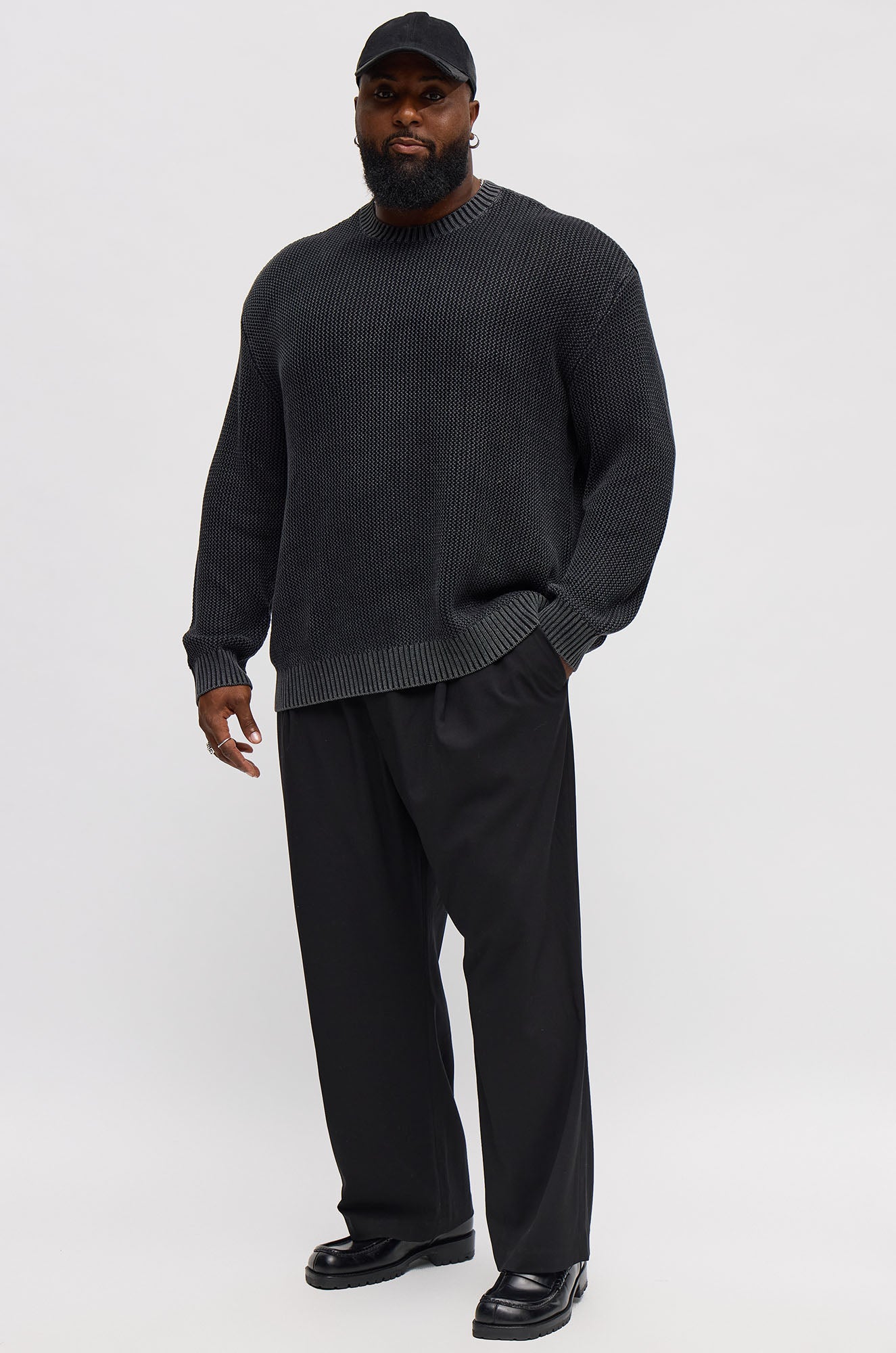 Morning Brew Crewneck Sweater - Black Wash