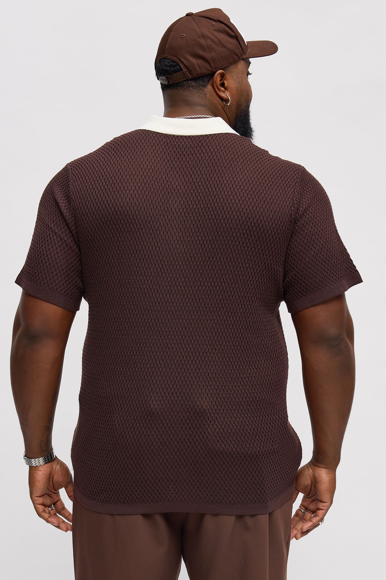 Clubhouse Textured Polo - Brown/combo