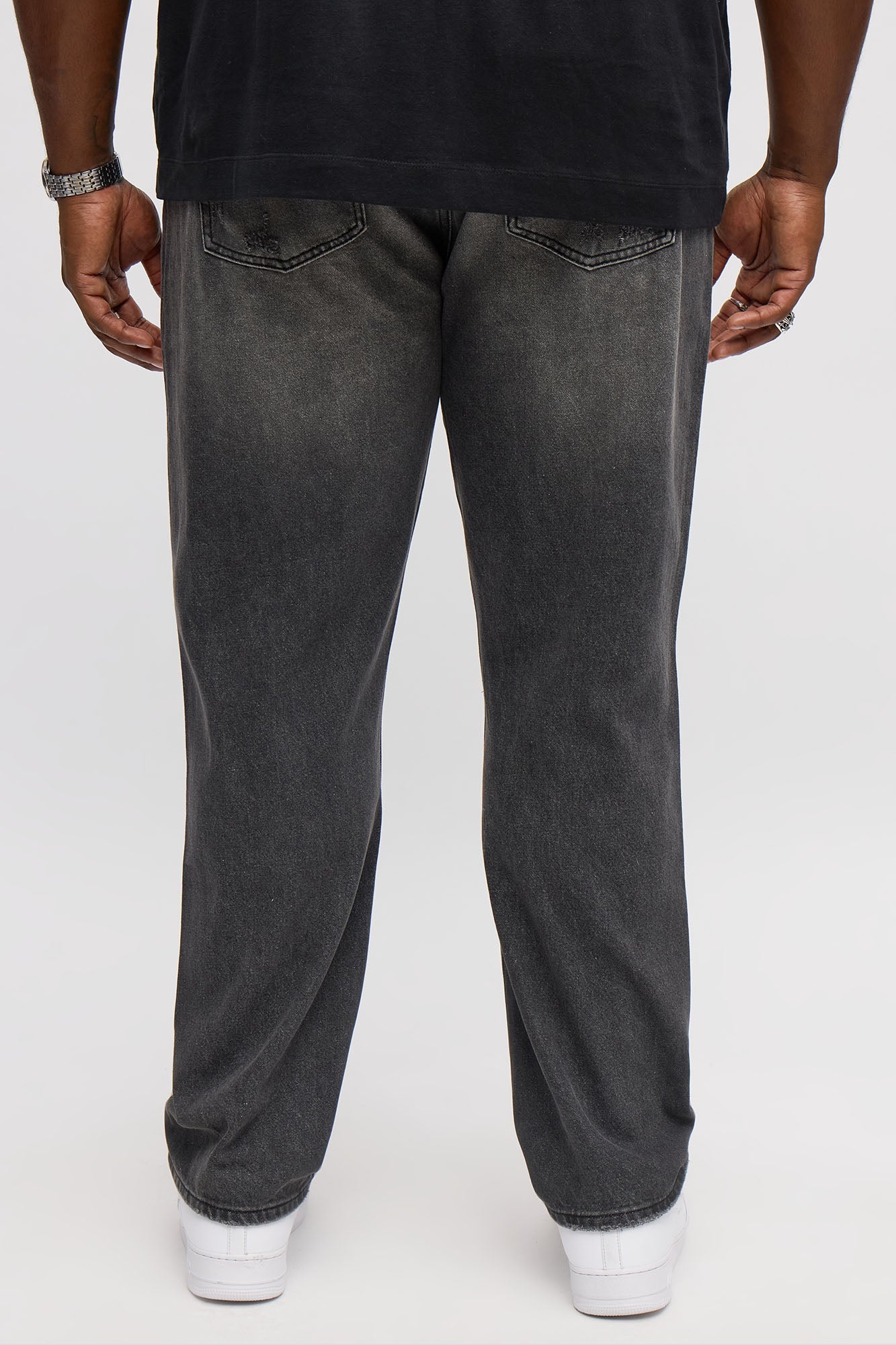 Slim Paint Splat On The Low Ripped Jeans - Black Wash