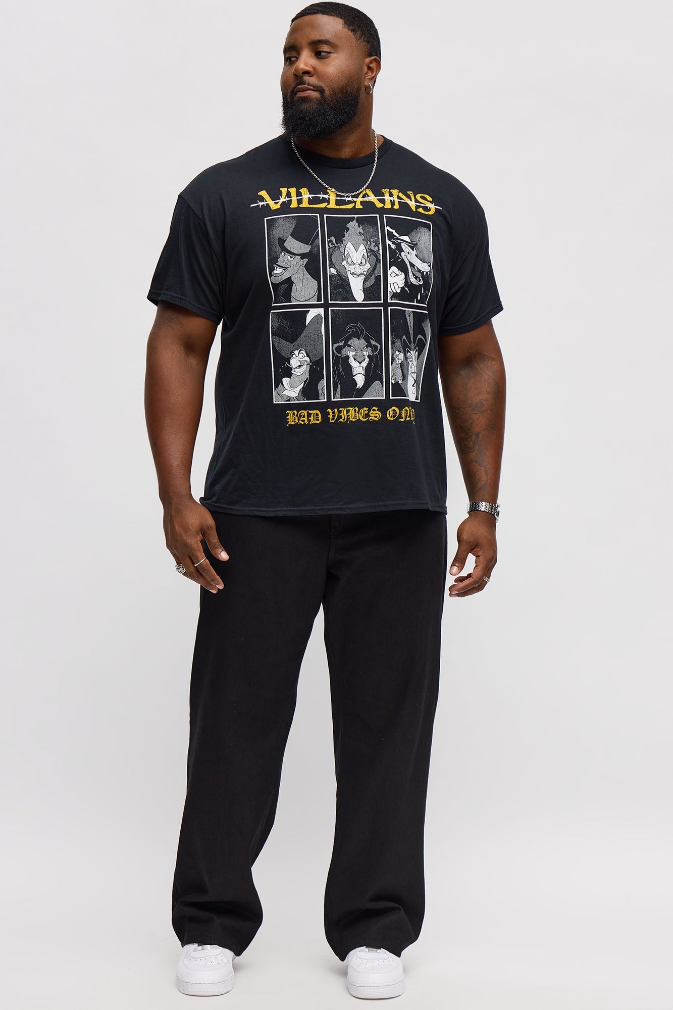 Disney Villains Bad Vibes Only Short Sleeve Tee - Black