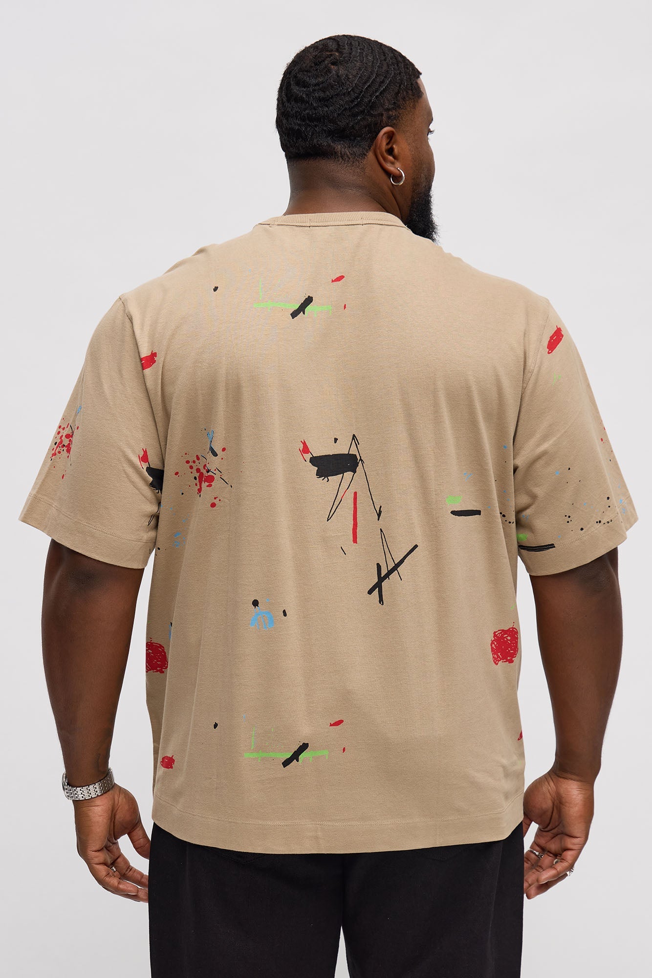 Paint Splatter Tee - Stone
