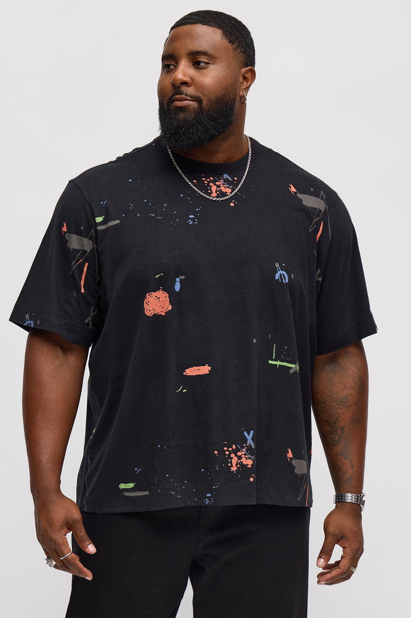 Paint Splatter Tee - Black