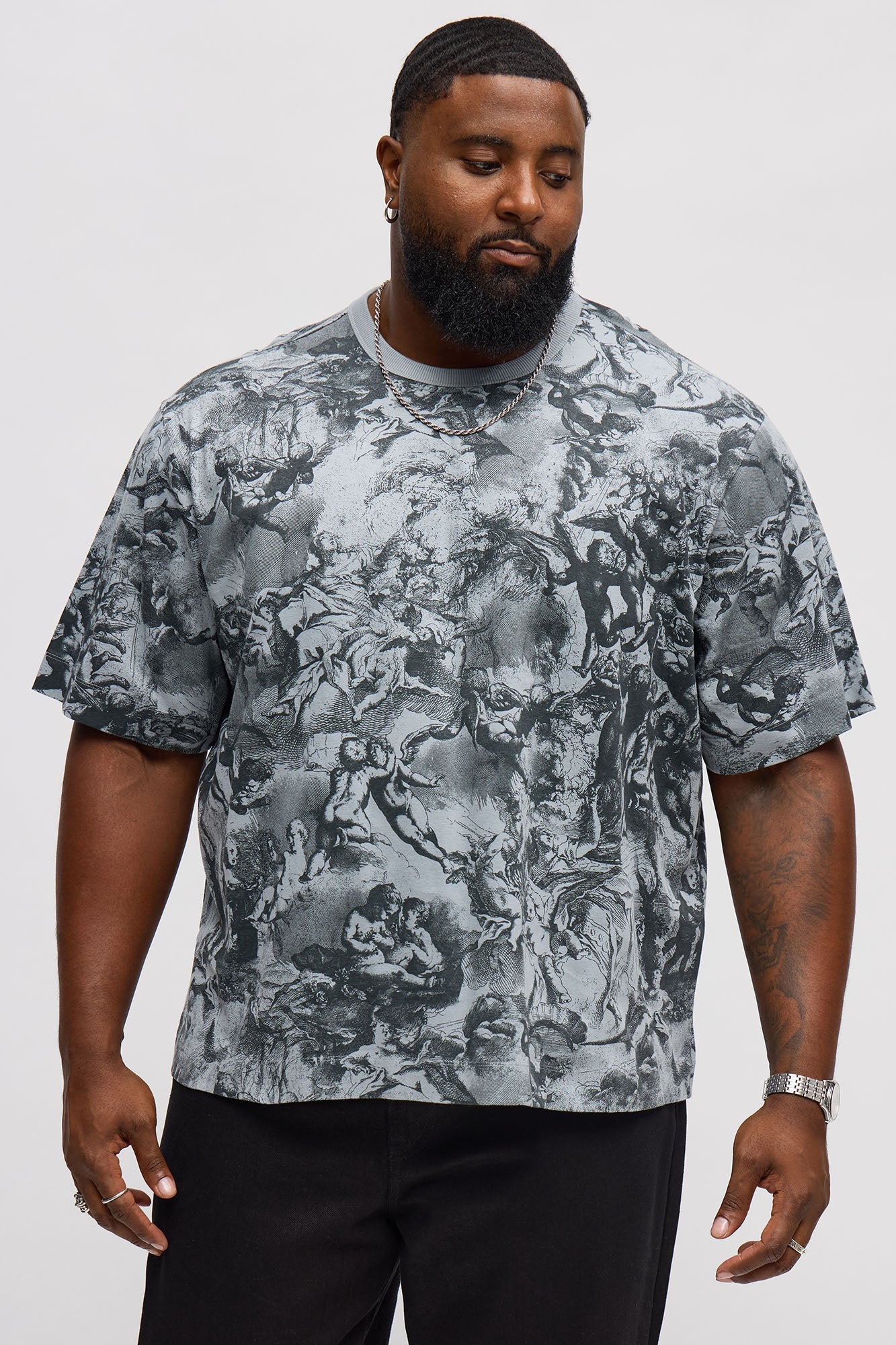 Artistic Short Sleeve Tee - Grey