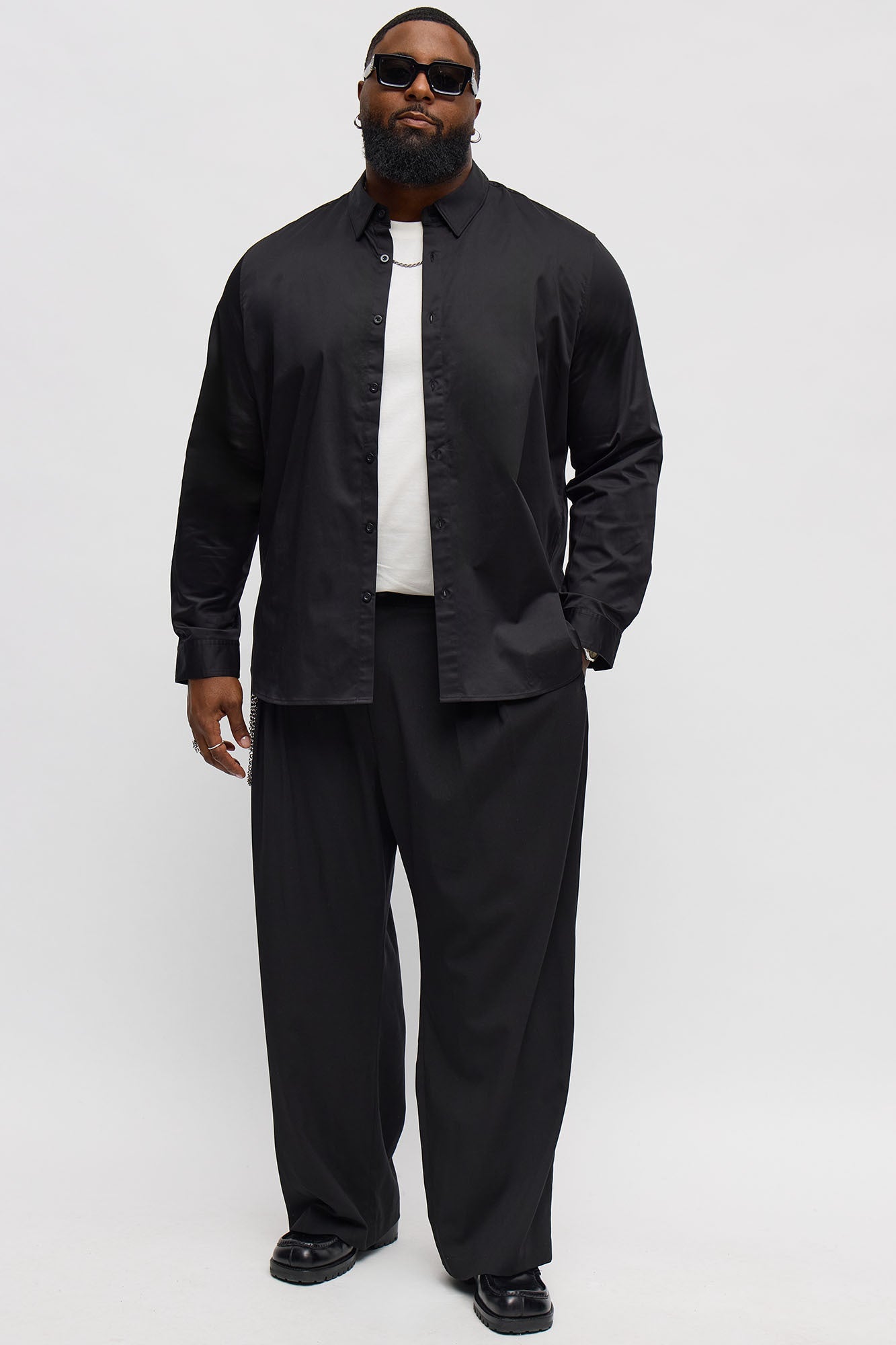 Luxe Stretch Dress Shirt - Black