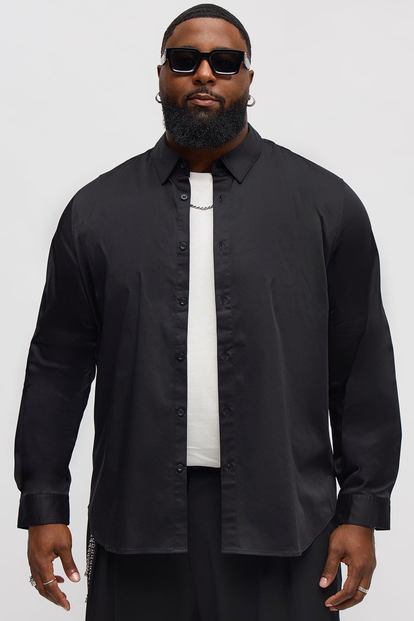 Luxe Stretch Dress Shirt - Black