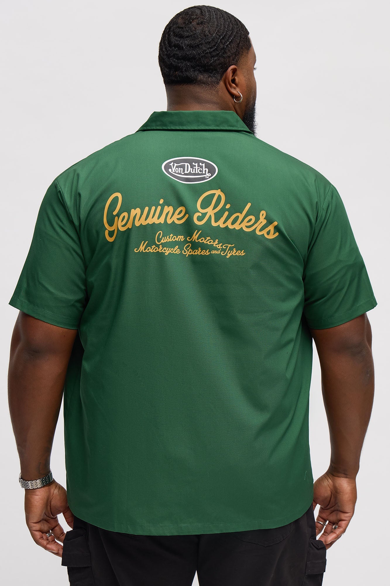 Von Dutch Genuine Riders Button Up Shirt - Green