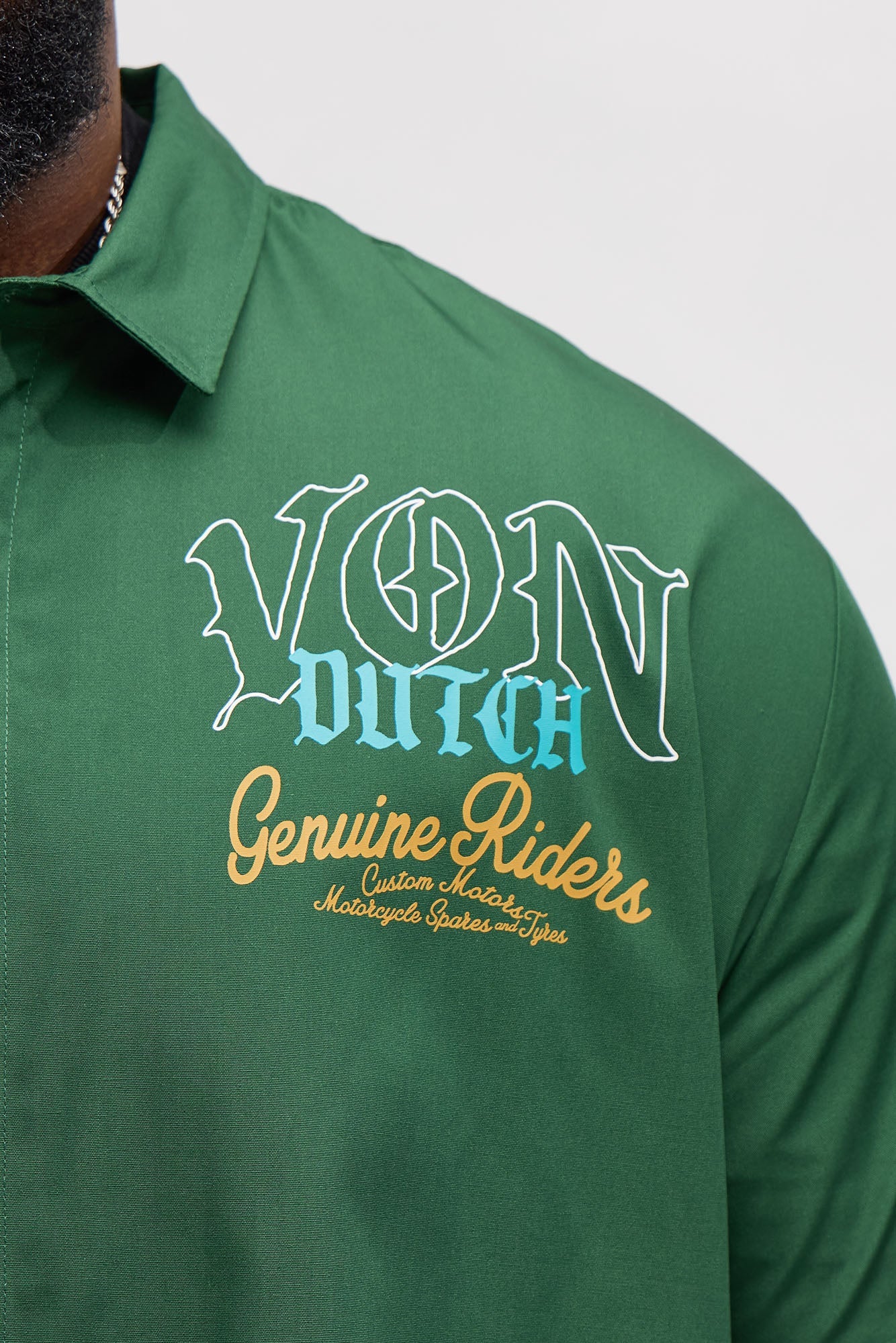 Von Dutch Genuine Riders Button Up Shirt - Green