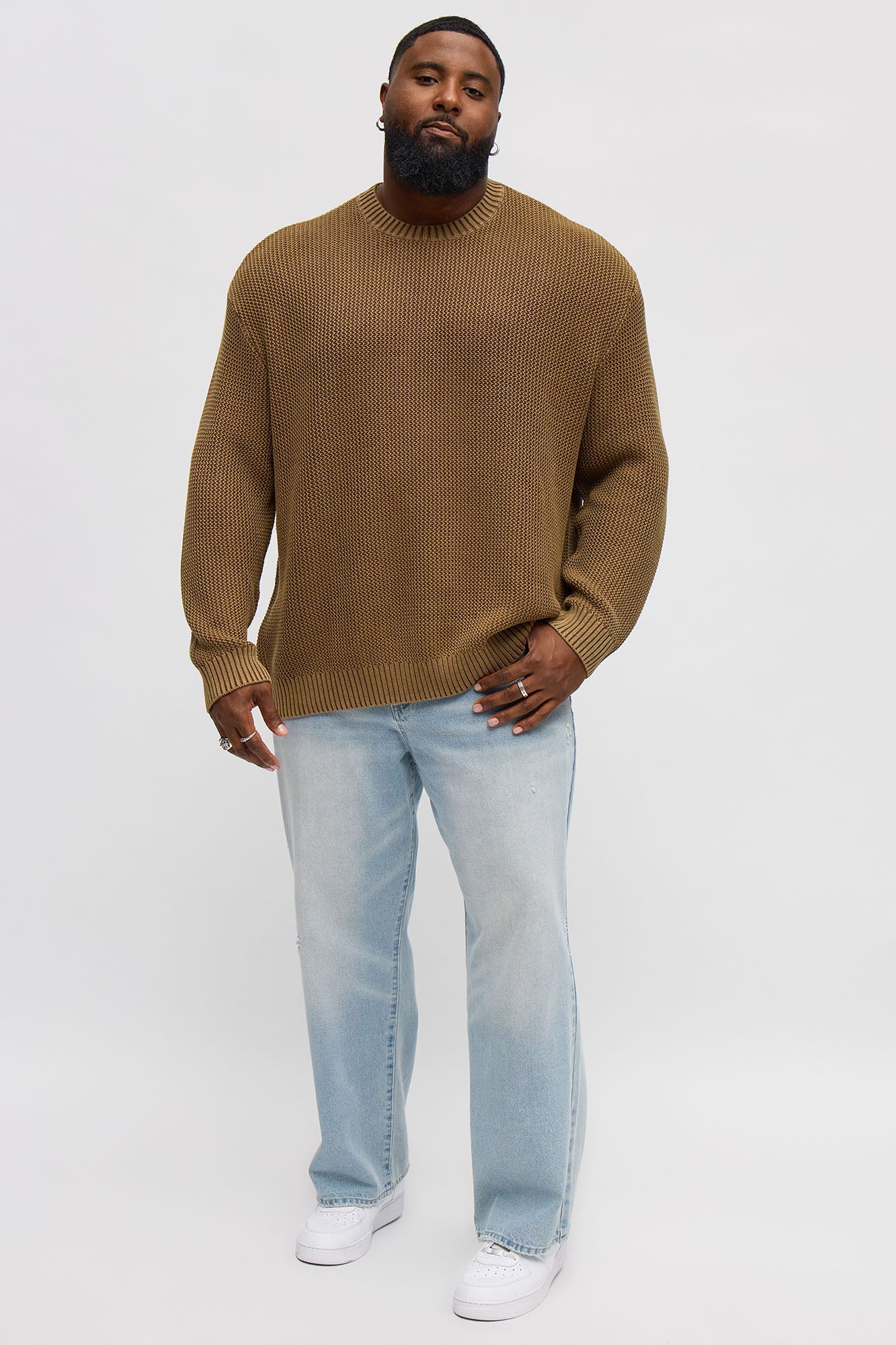 Morning Brew Crewneck Sweater - Brown