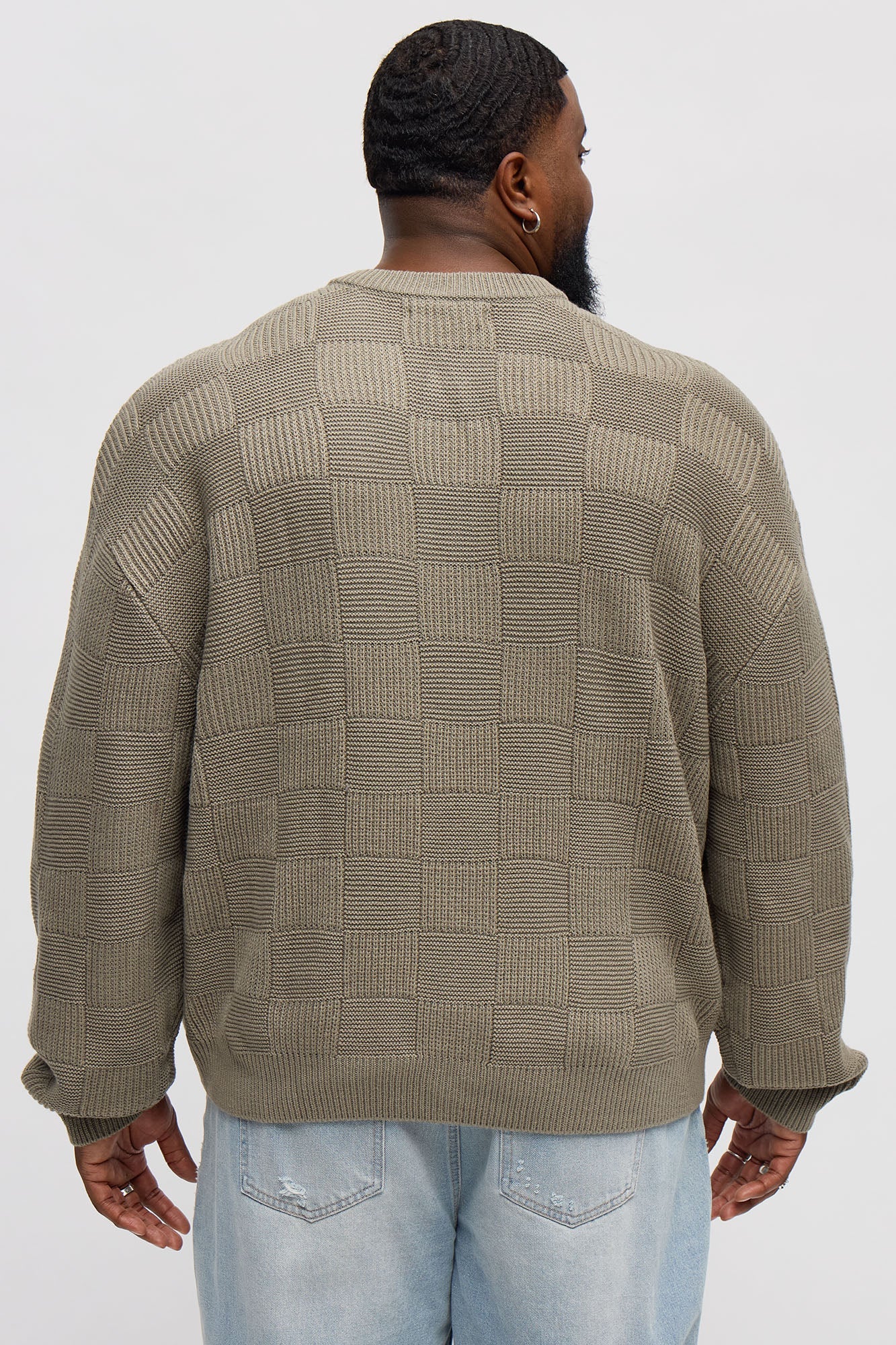 Cropped Hearth And Hem 3 Button Sweater - Green