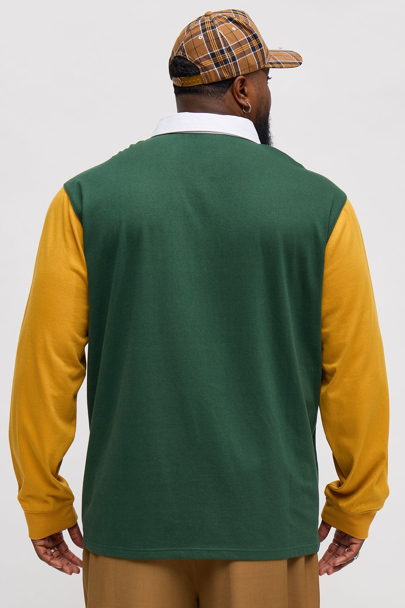 Luxe Long Sleeve Polo - Green/combo