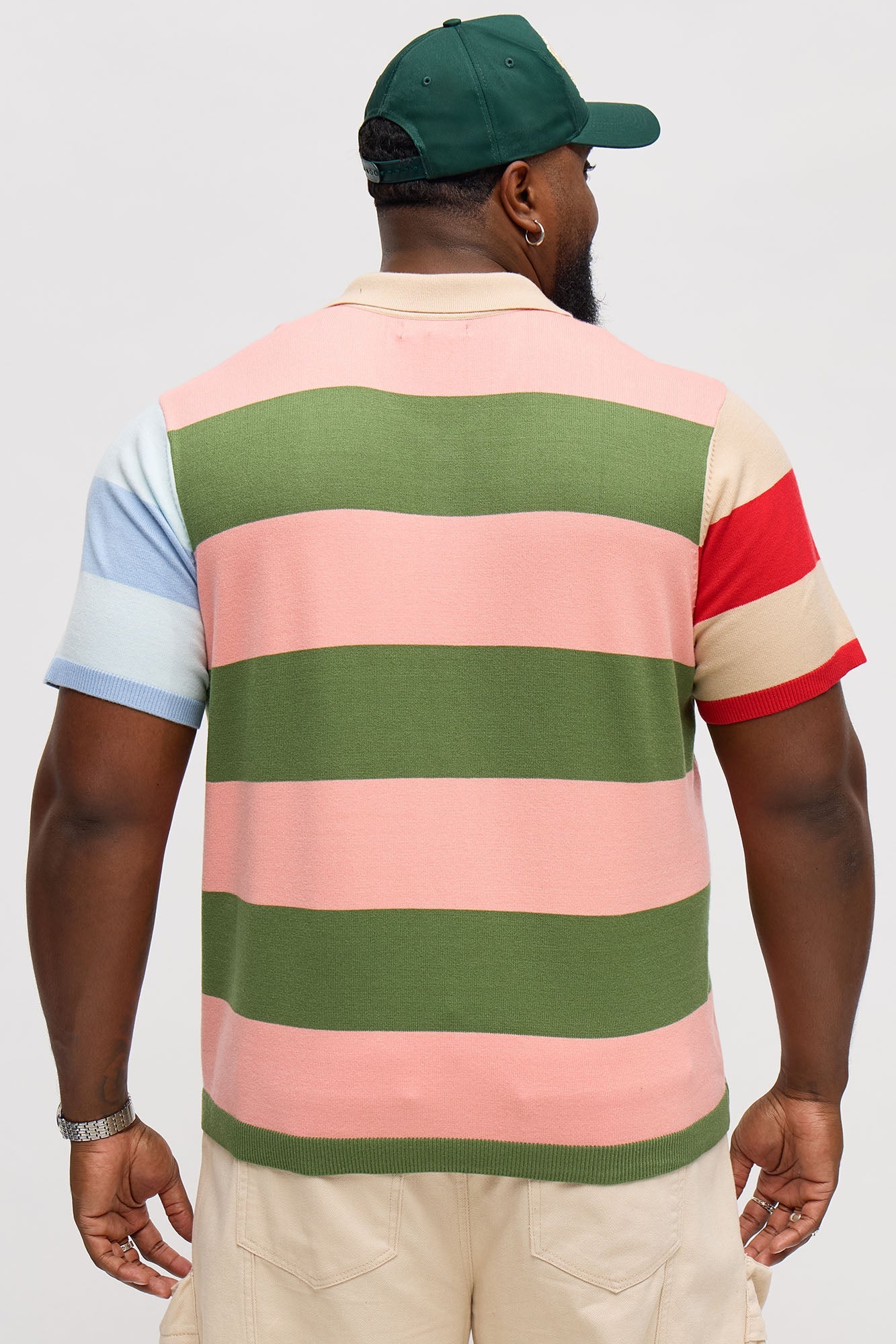 Relaxed Multi Color Dreamer Knitted Polo - Pink/combo