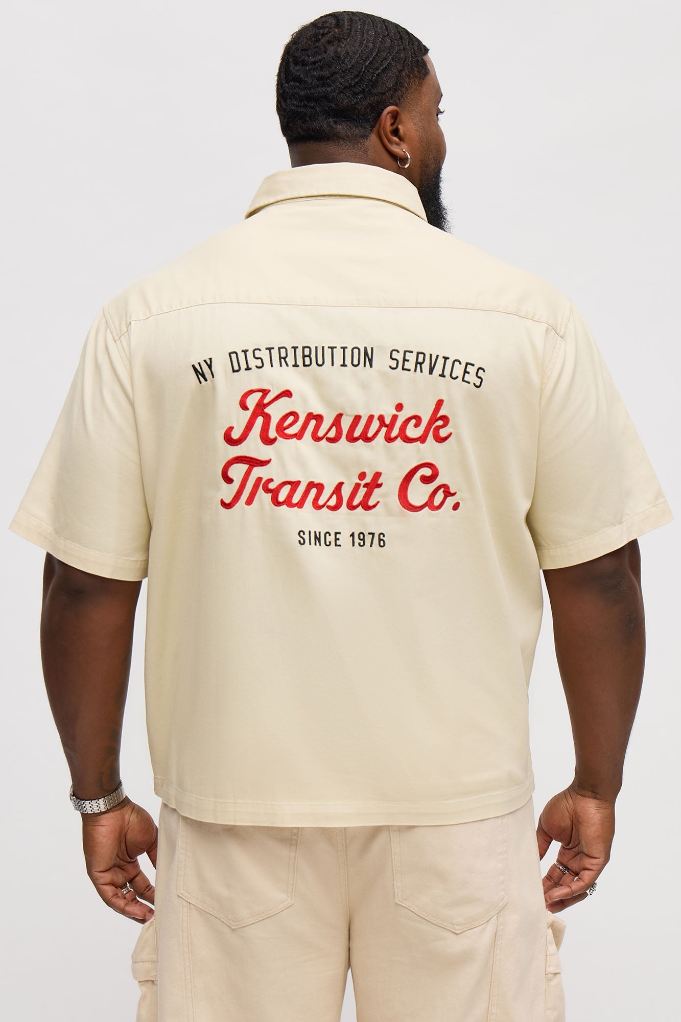 Kenswik Short Sleeve Button Up Shirt - Tan