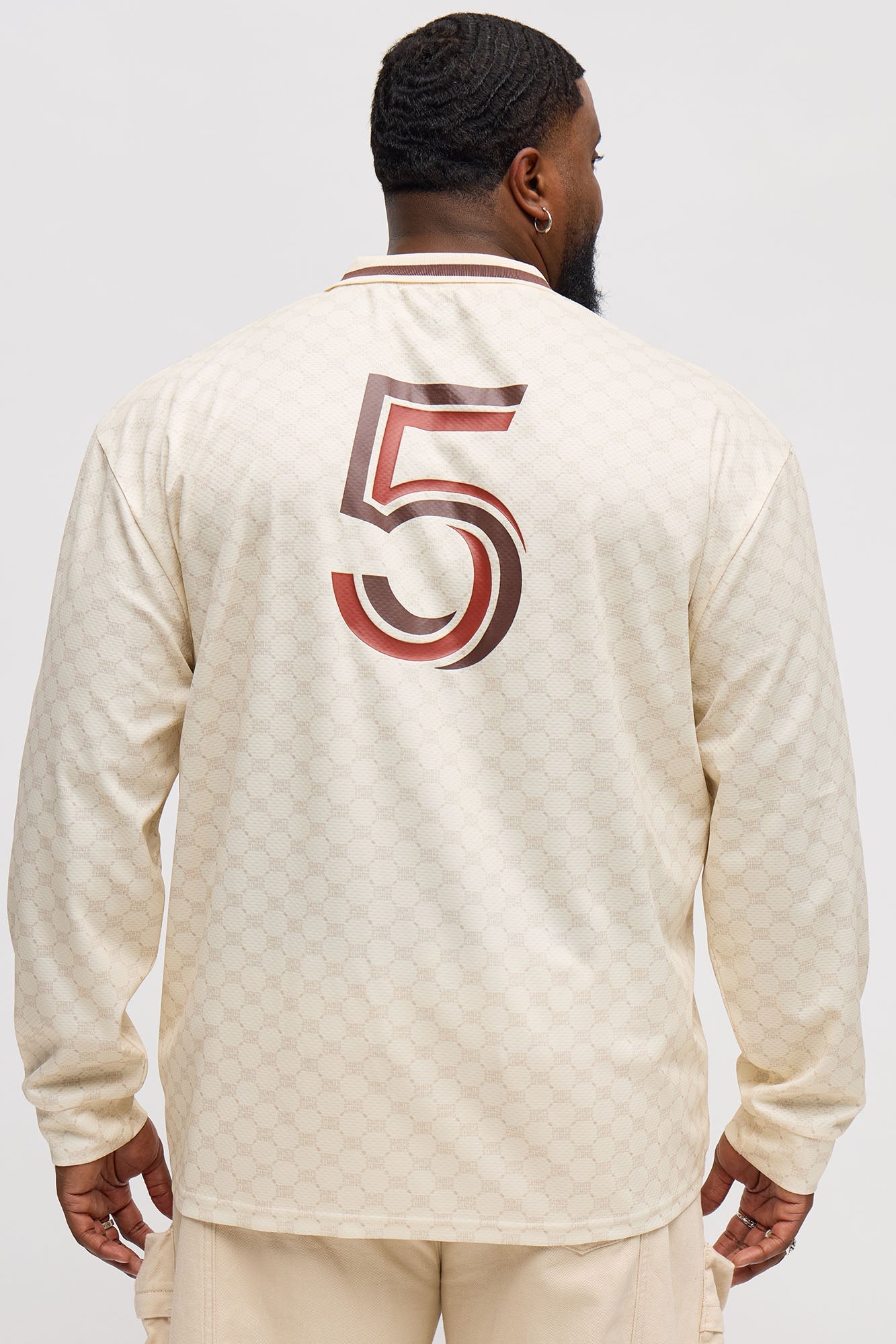 Saints Airways Long Sleeve Jersey Polo - Ivory