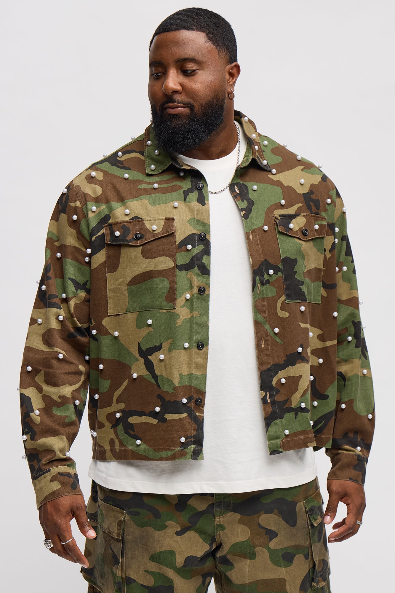Pearl Wildin Camo Button Up Shirt - Camouflage