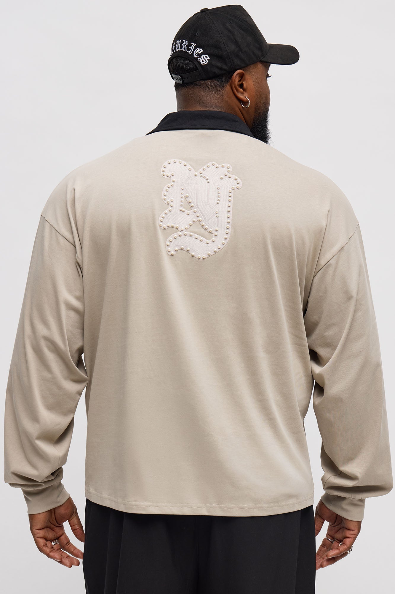 NY Pearl Long Sleeve Polo - Tan