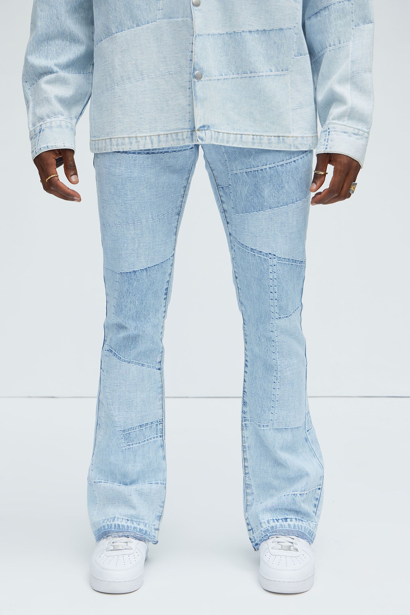 Verdugo Stacked Slim Flare Jeans - Light Blue Wash