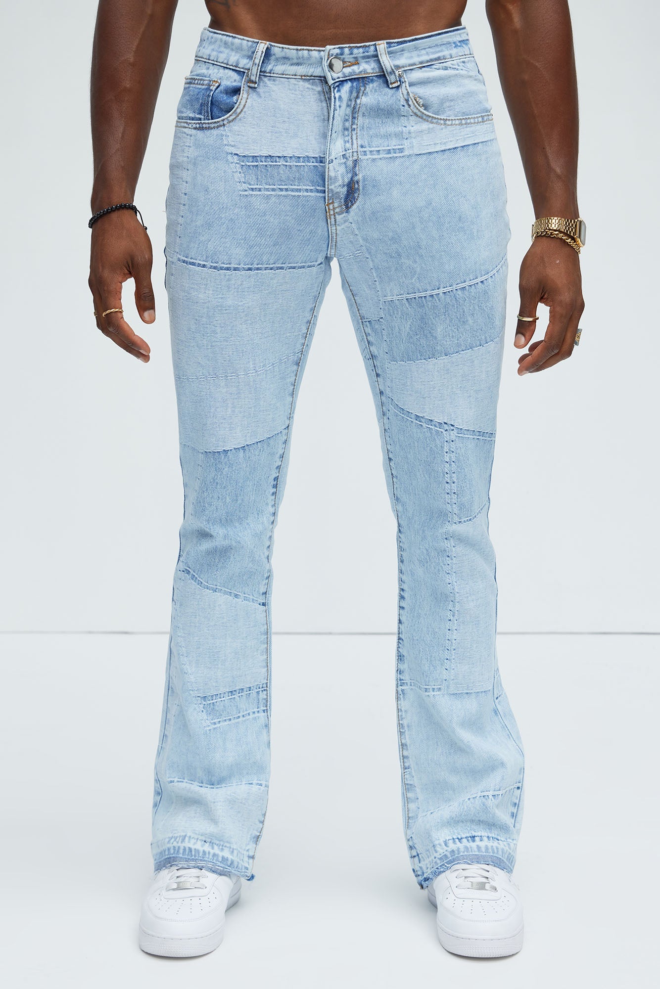 Verdugo Stacked Slim Flare Jeans - Light Blue Wash