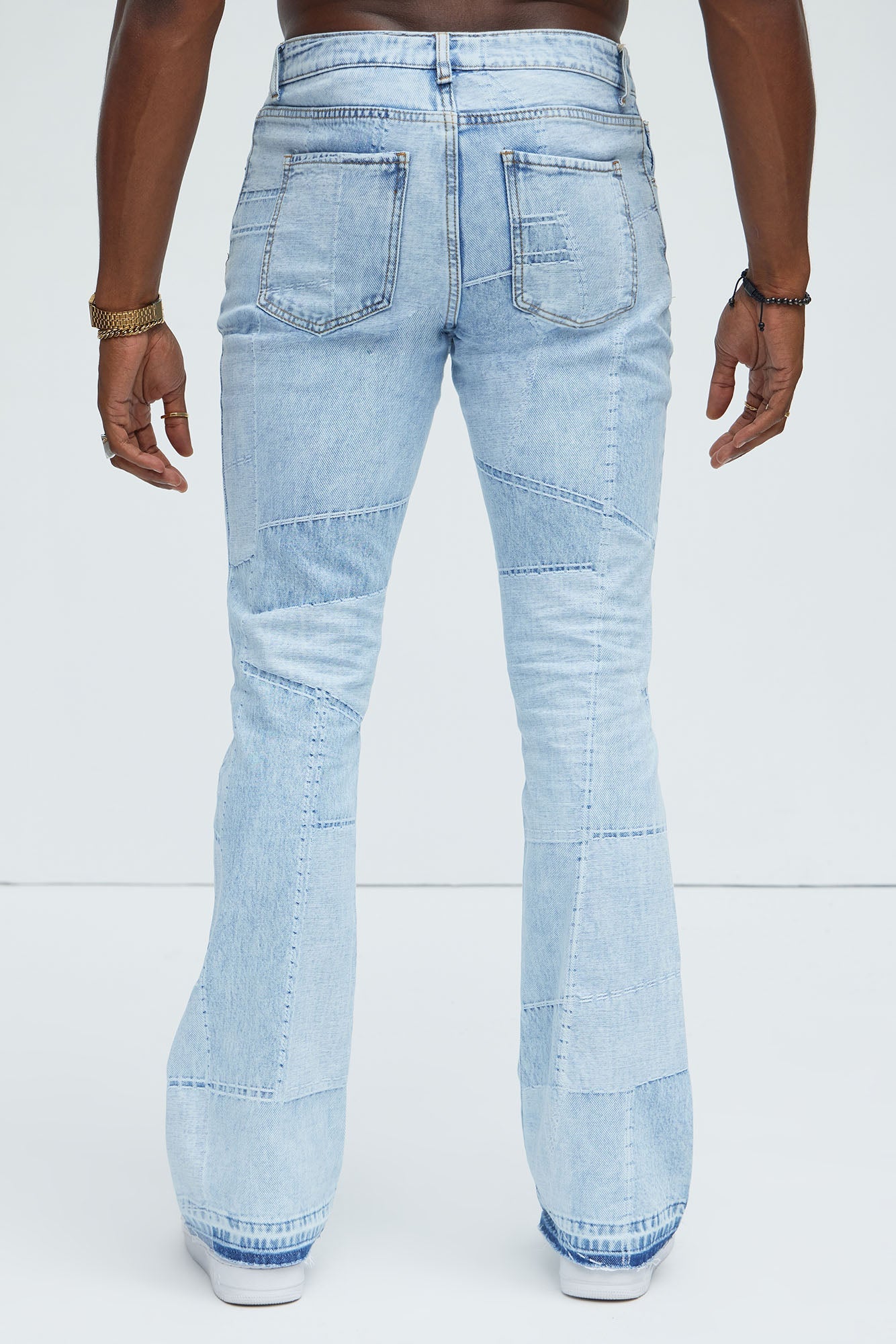 Verdugo Stacked Slim Flare Jeans - Light Blue Wash