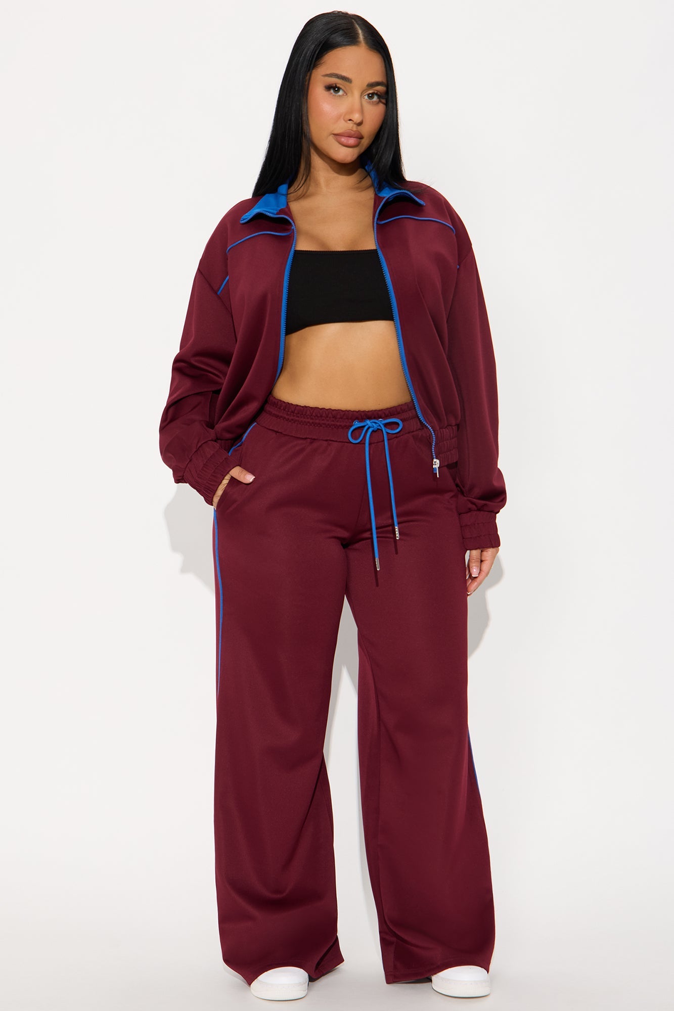 All Day Track Pant Set - Burgundy